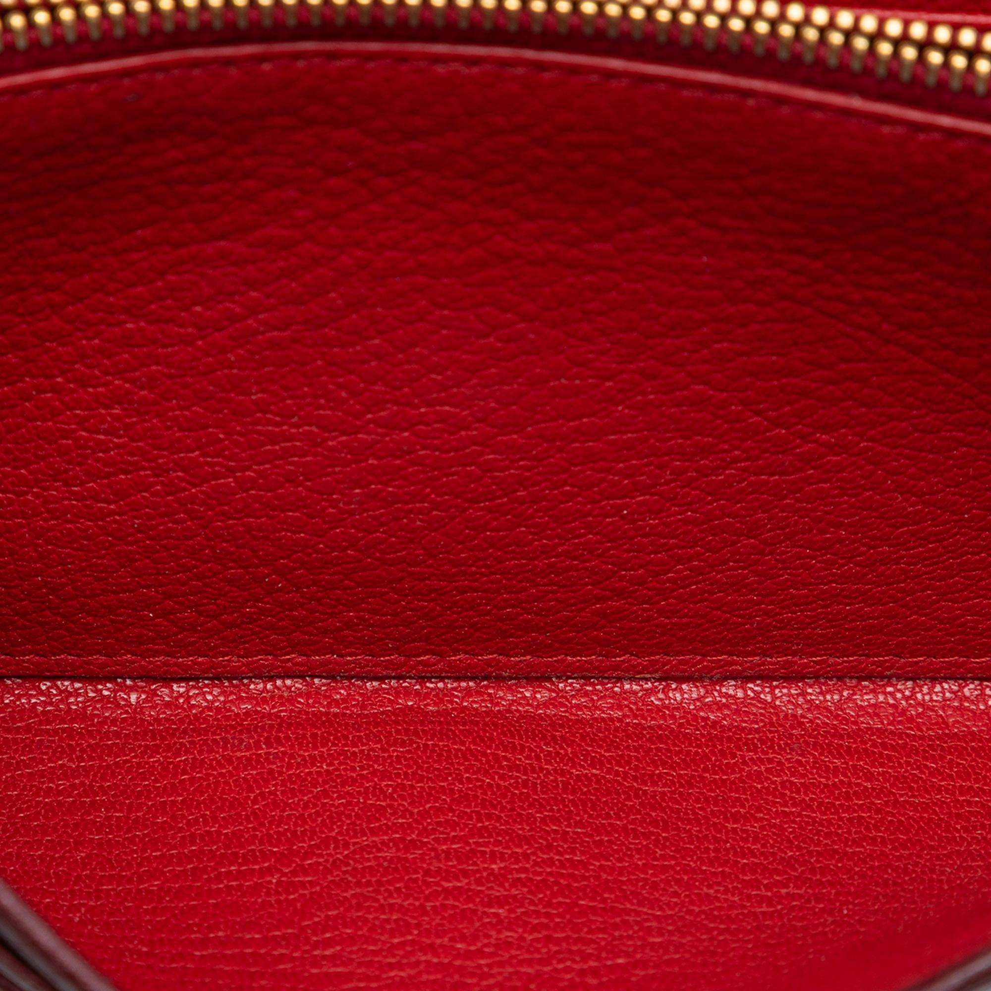 Miu Miu Bicolor Goatskin Madras Bow Wallet on Chain