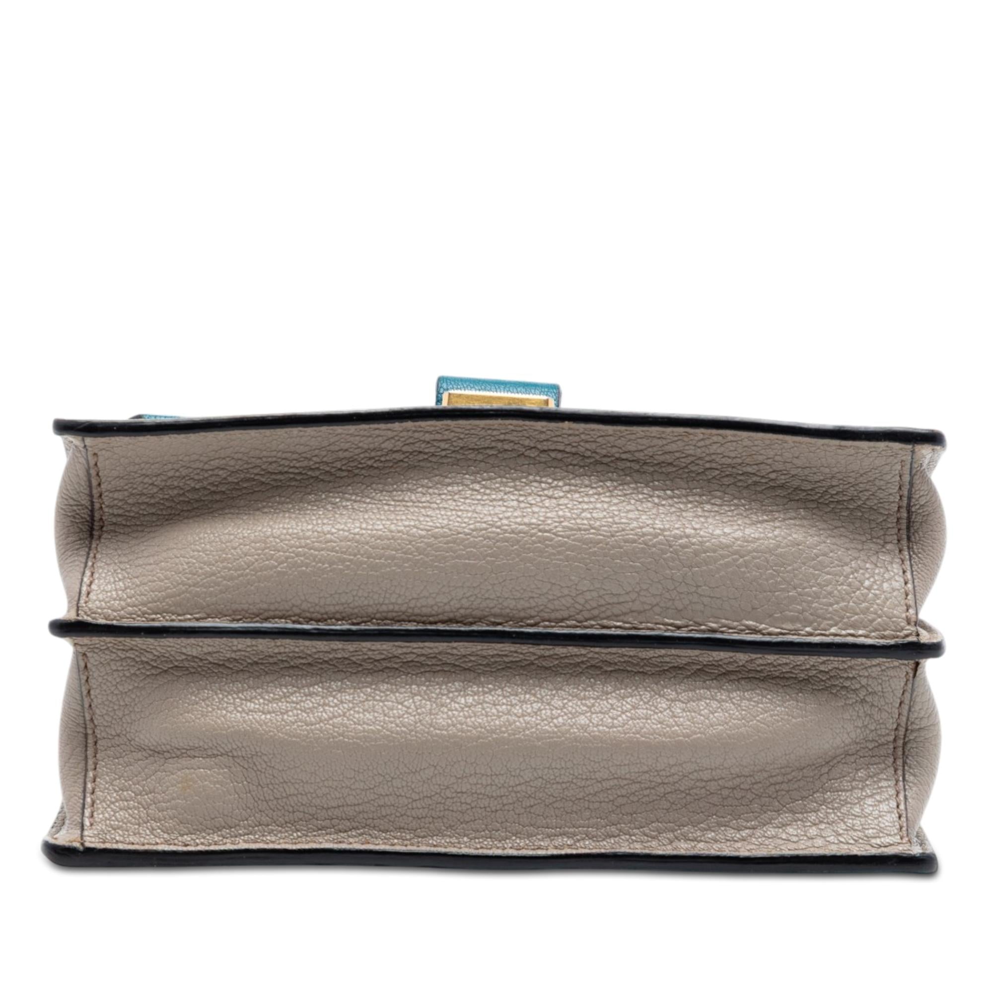 Miu Miu Bicolor Goatskin Madras Crossbody