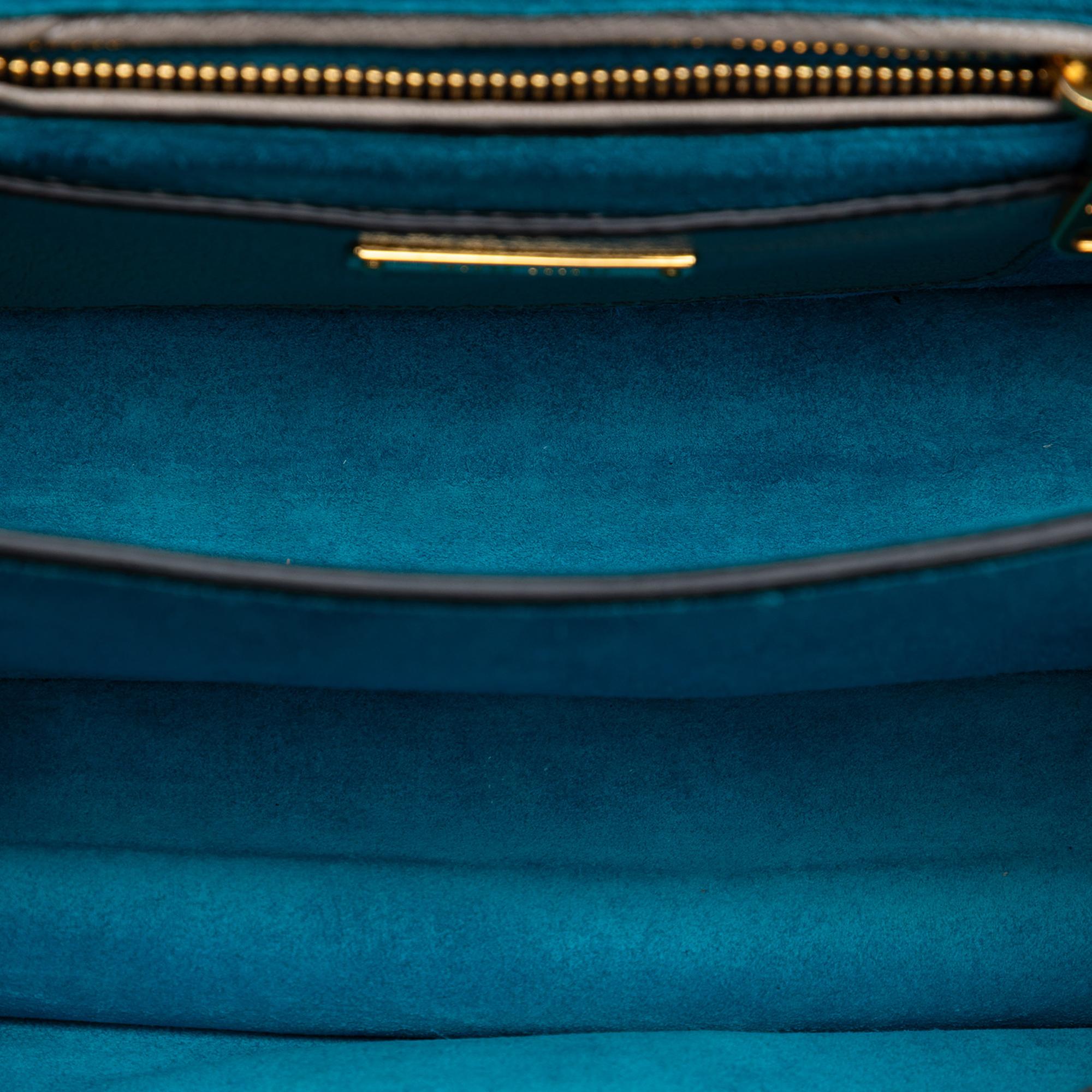 Miu Miu Bicolor Goatskin Madras Crossbody