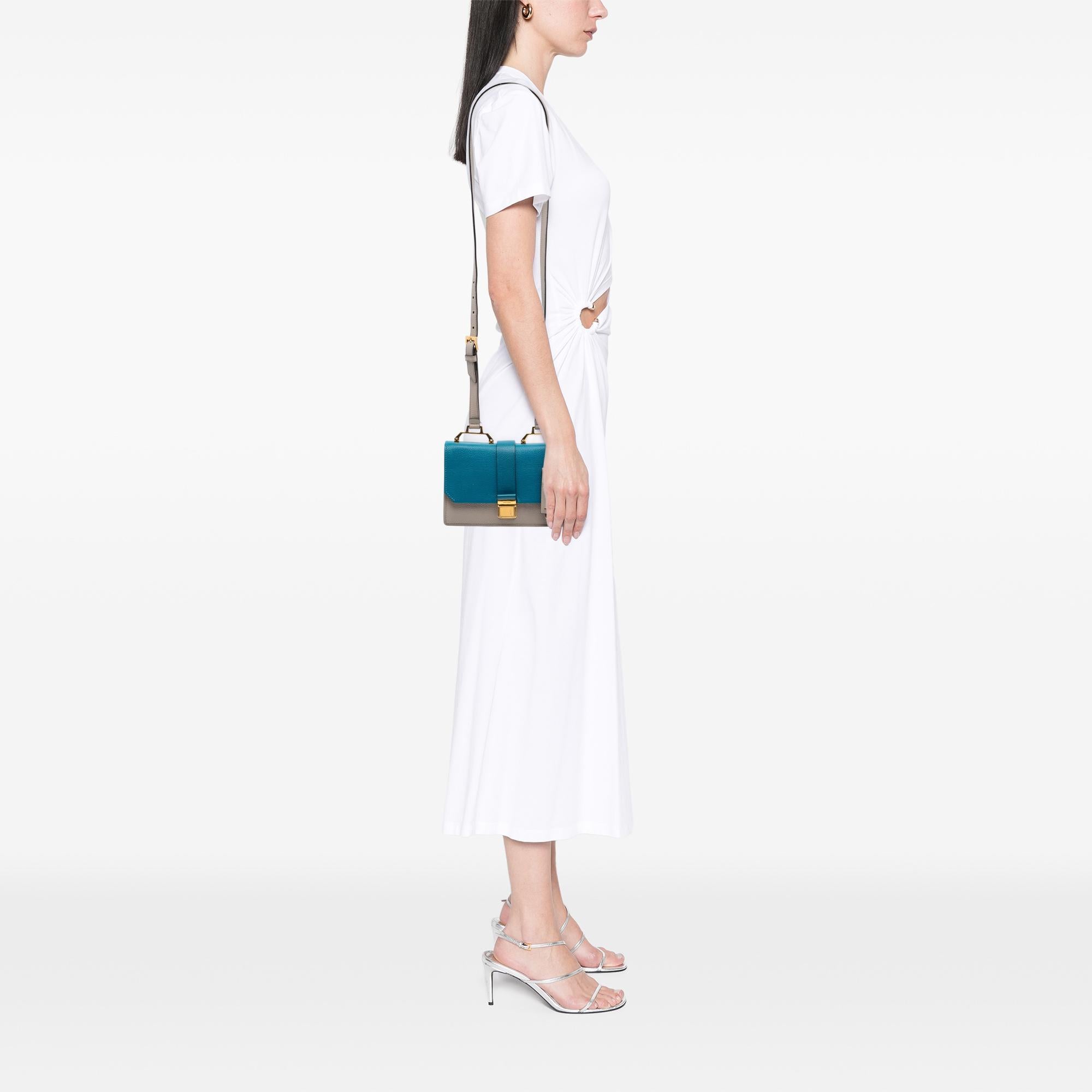 Miu Miu Bicolor Goatskin Madras Crossbody