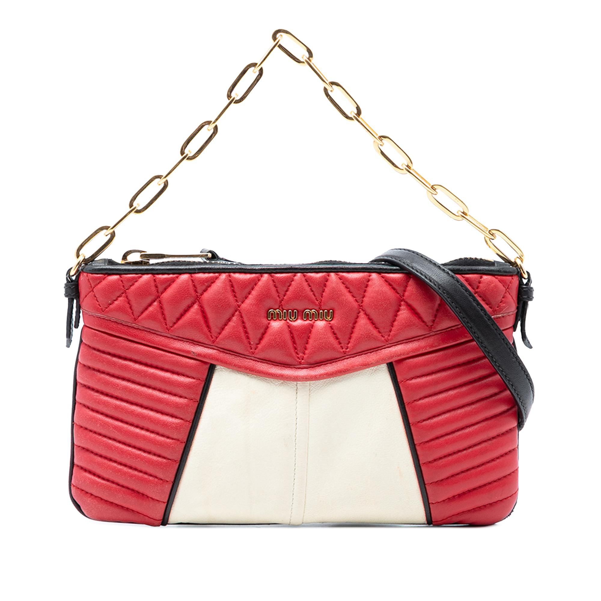 Miu Miu Bicolor Nappa Biker Satchel