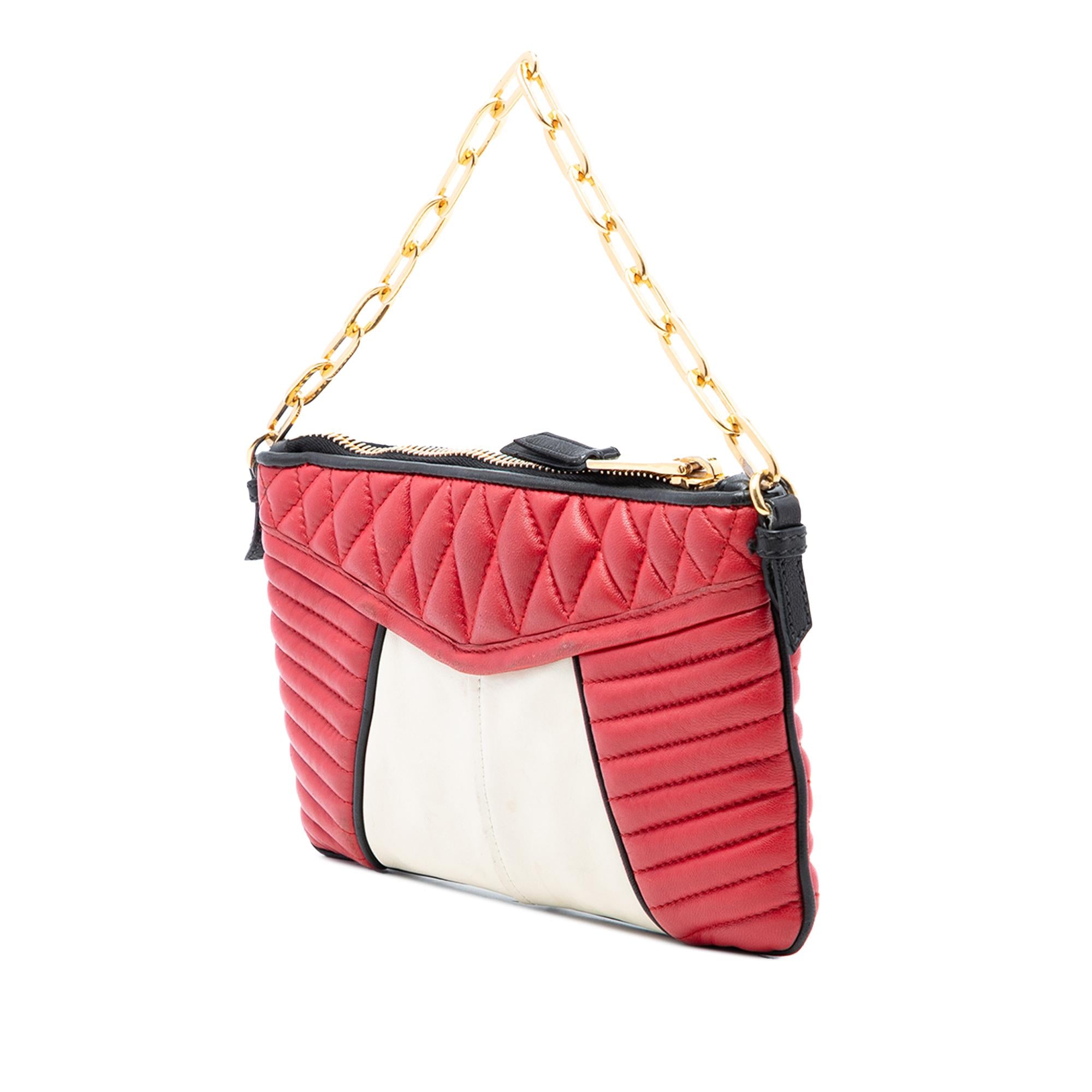 Miu Miu Bicolor Nappa Biker Satchel