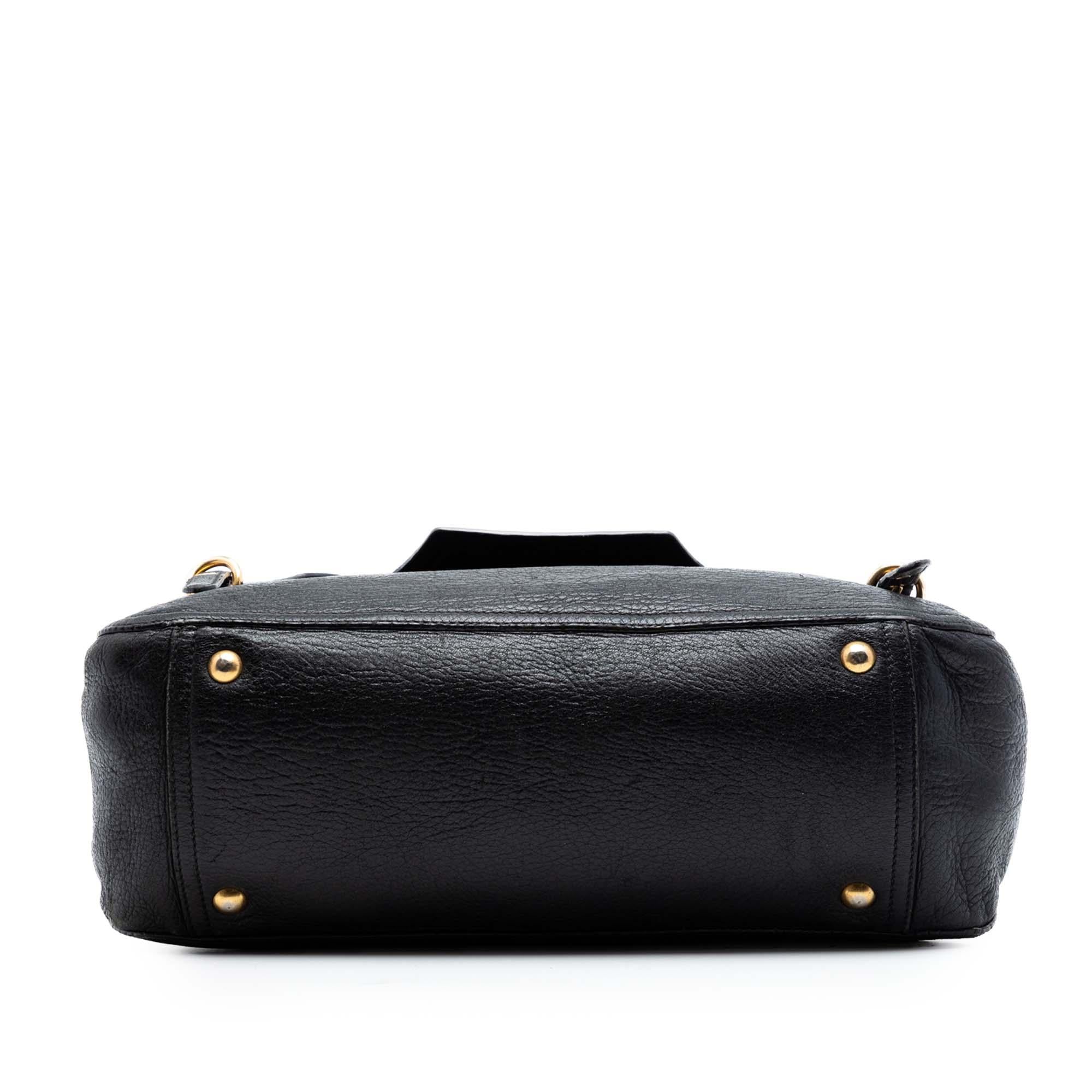 Miu Miu Cervo Deerskin Buckles East West Satchel