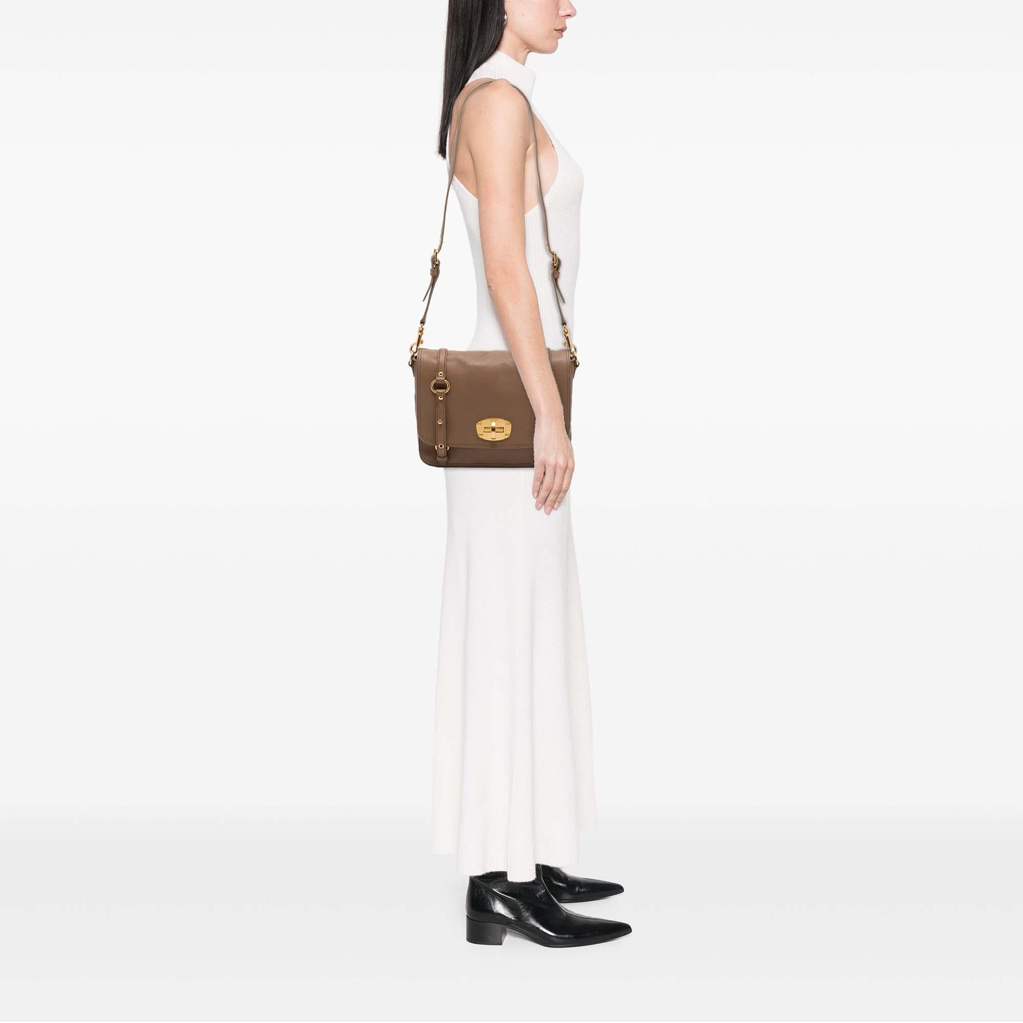 Miu Miu Cervo Deerskin East West Pattina Crossbody