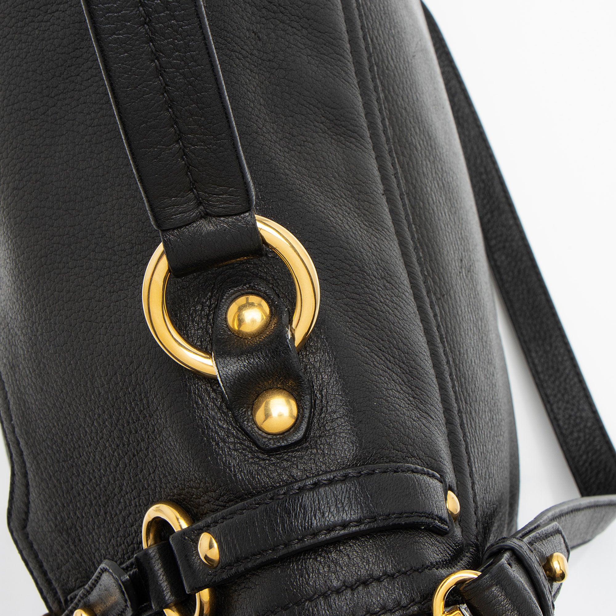 Miu Miu Cervo Turn Lock Flap Top Handle (SHF-l9fCUH)