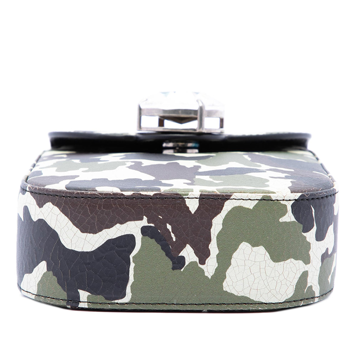 Miu Miu Crystal Embellished Camouflage Print Calfskin Phone Case Crossbody
