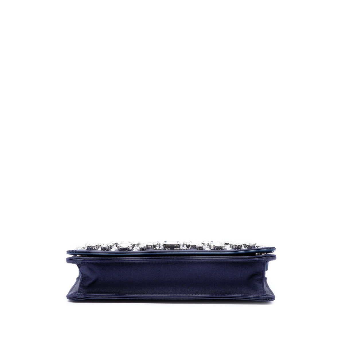Miu Miu Crystal Embellished Satin Flap Crossbody
