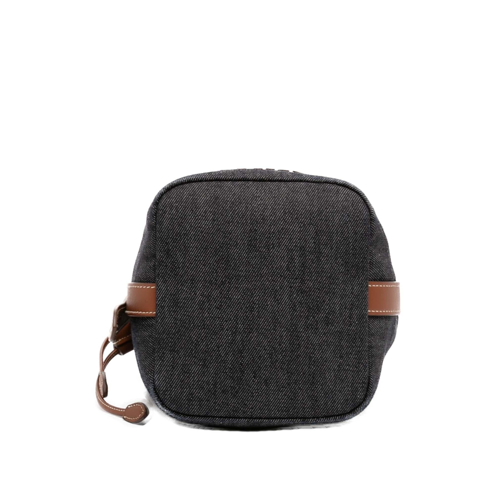 Miu Miu Denim Logo Bucket Bag