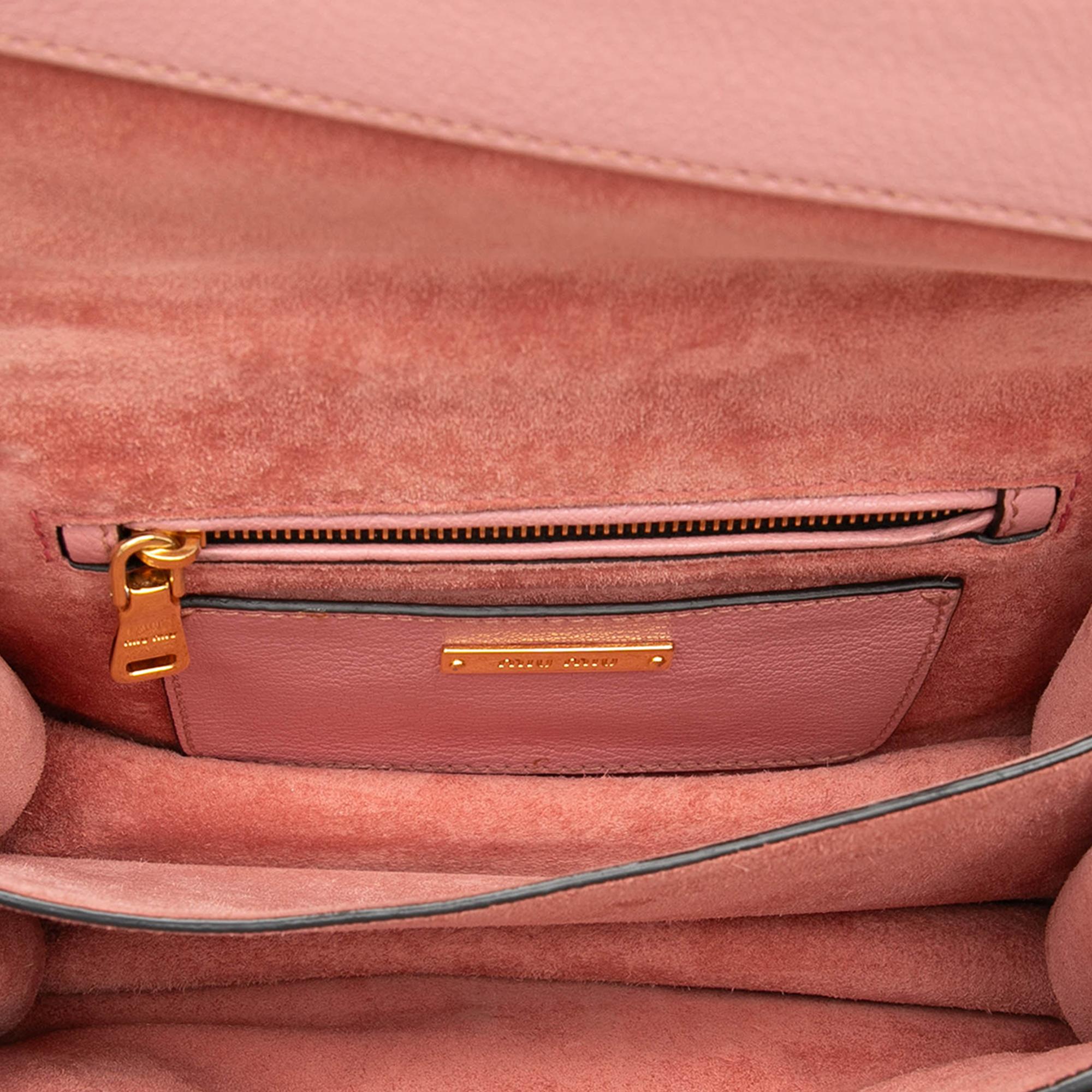 Miu Miu Goatskin Madras Crossbody