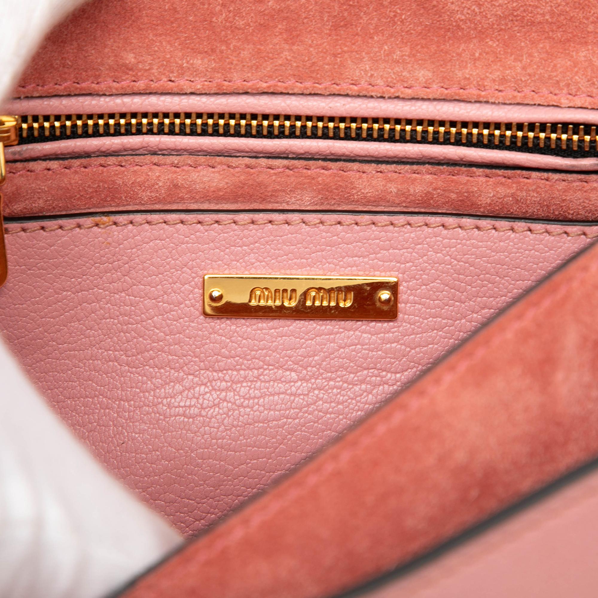 Miu Miu Goatskin Madras Crossbody