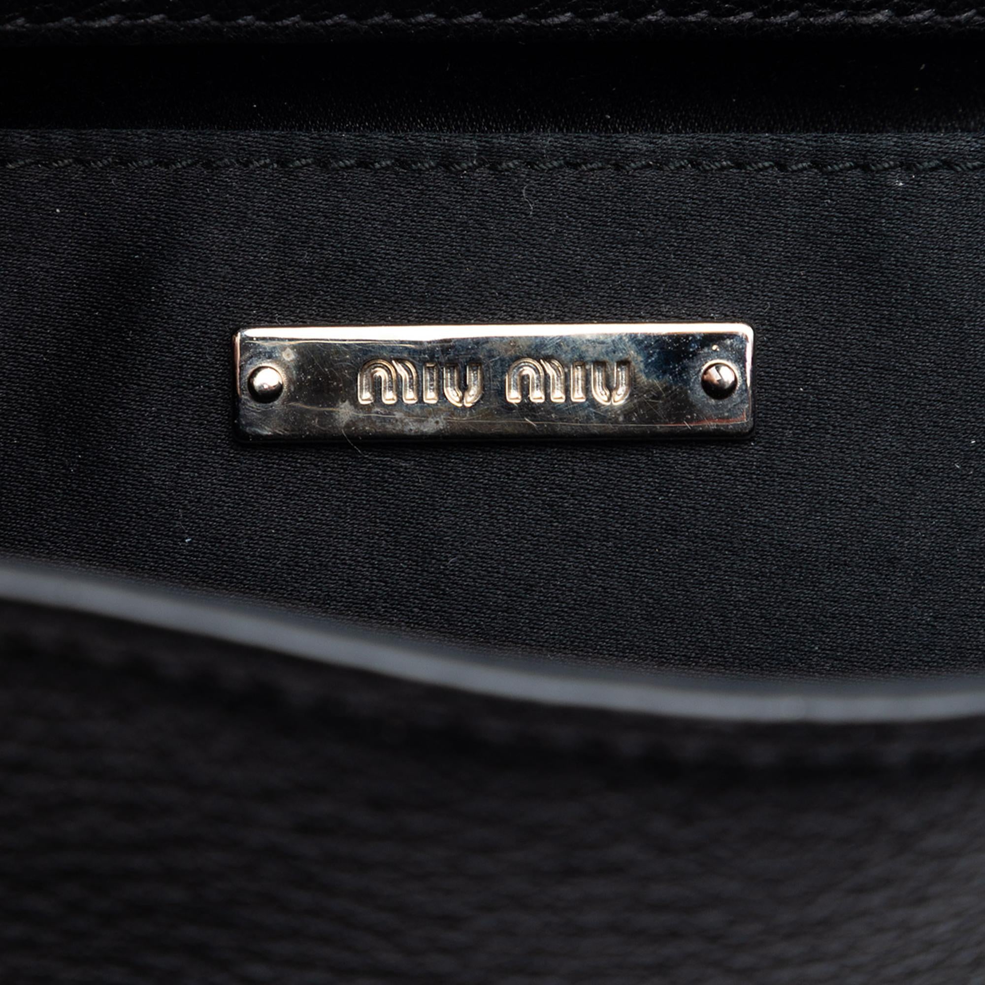 Miu Miu Goatskin Madras Crossbody