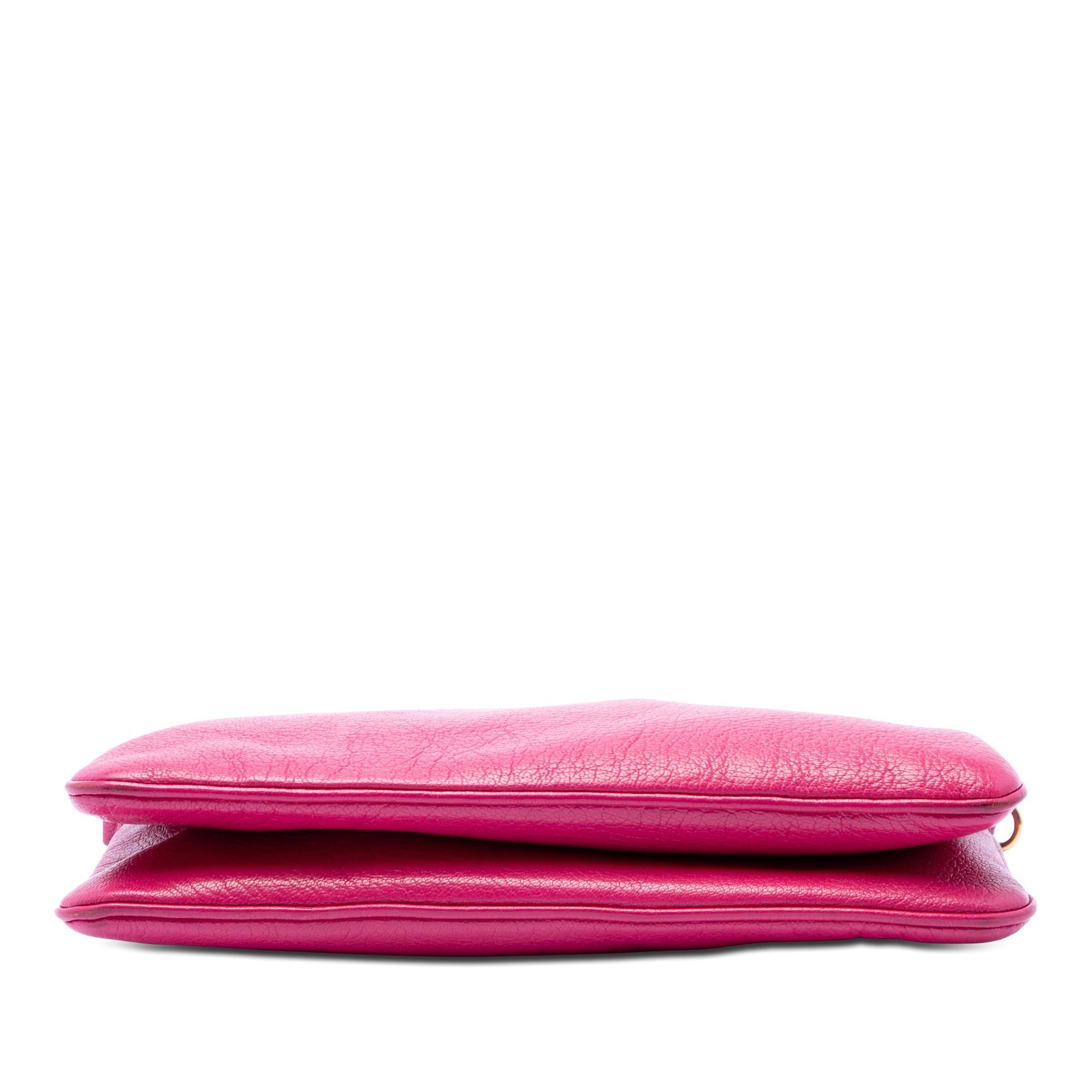 Miu Miu Goatskin Madras Double Zip Crossbody