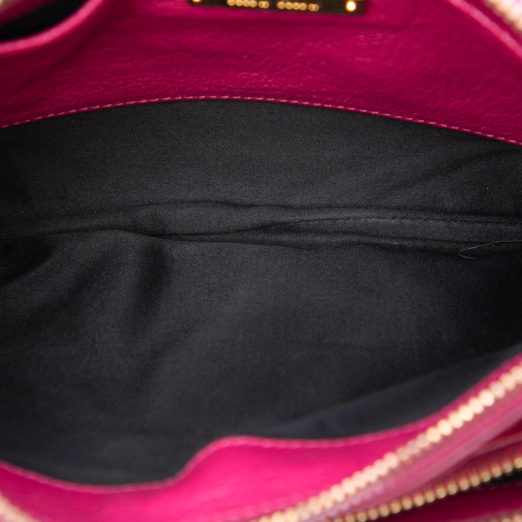 Miu Miu Goatskin Madras Double Zip Crossbody