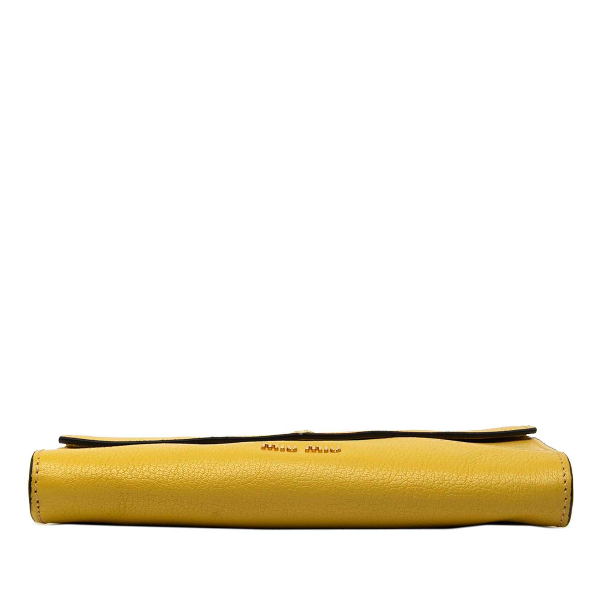 Miu Miu Goatskin Madras Envelope Crossbody