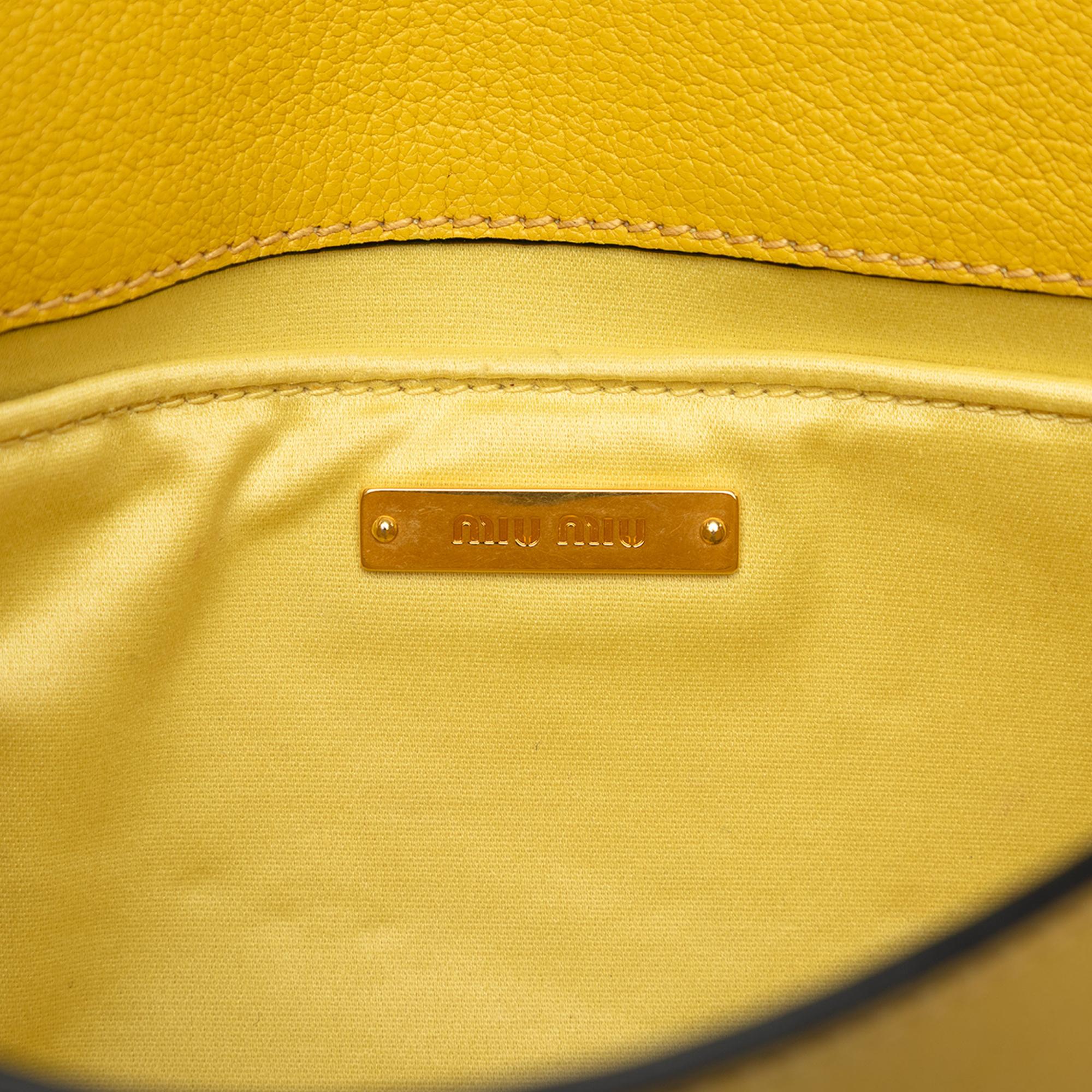 Miu Miu Goatskin Madras Envelope Crossbody