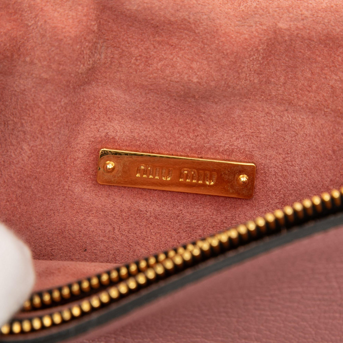 Miu Miu Goatskin Madras Flap Crossbody