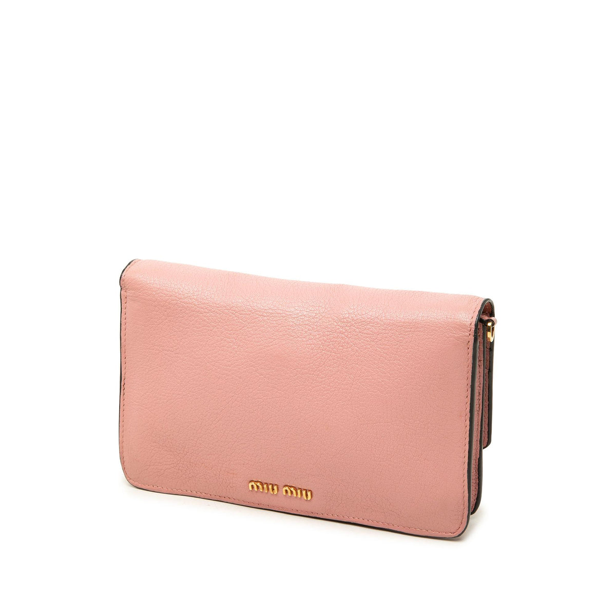 Miu Miu Goatskin Madras Flap Crossbody