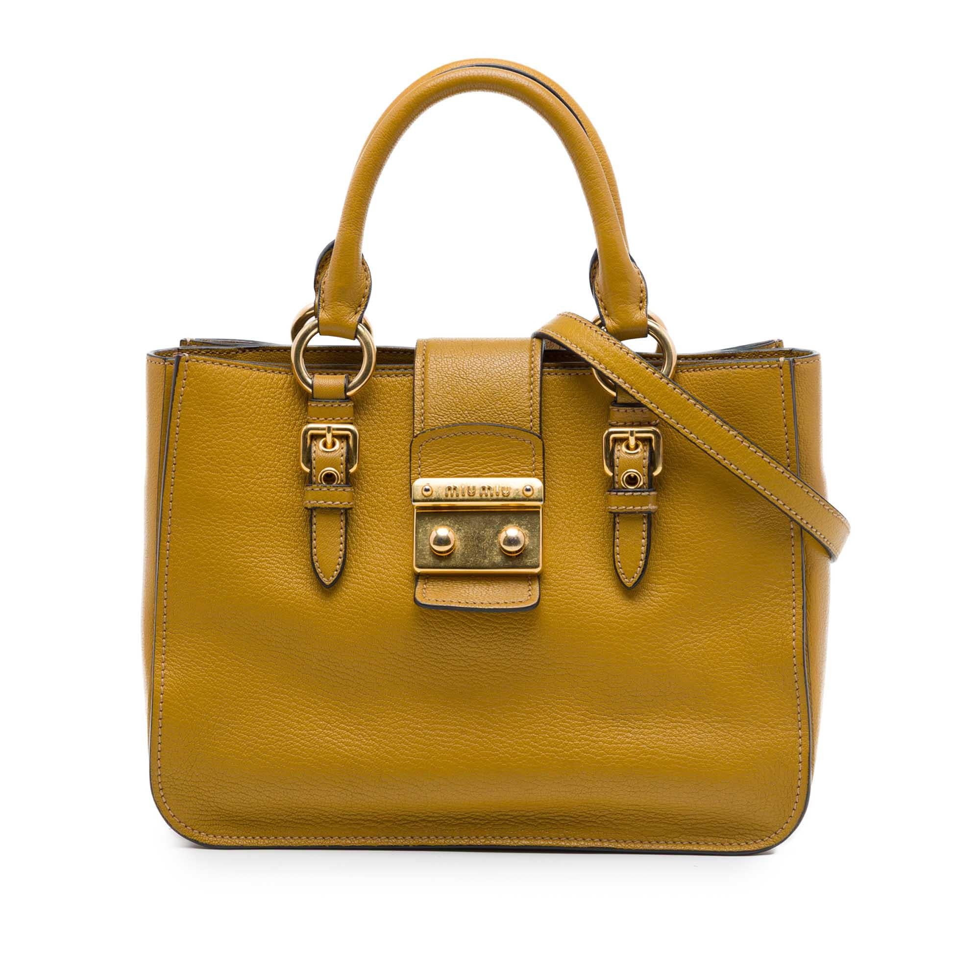 Miu Miu Goatskin Madras Satchel