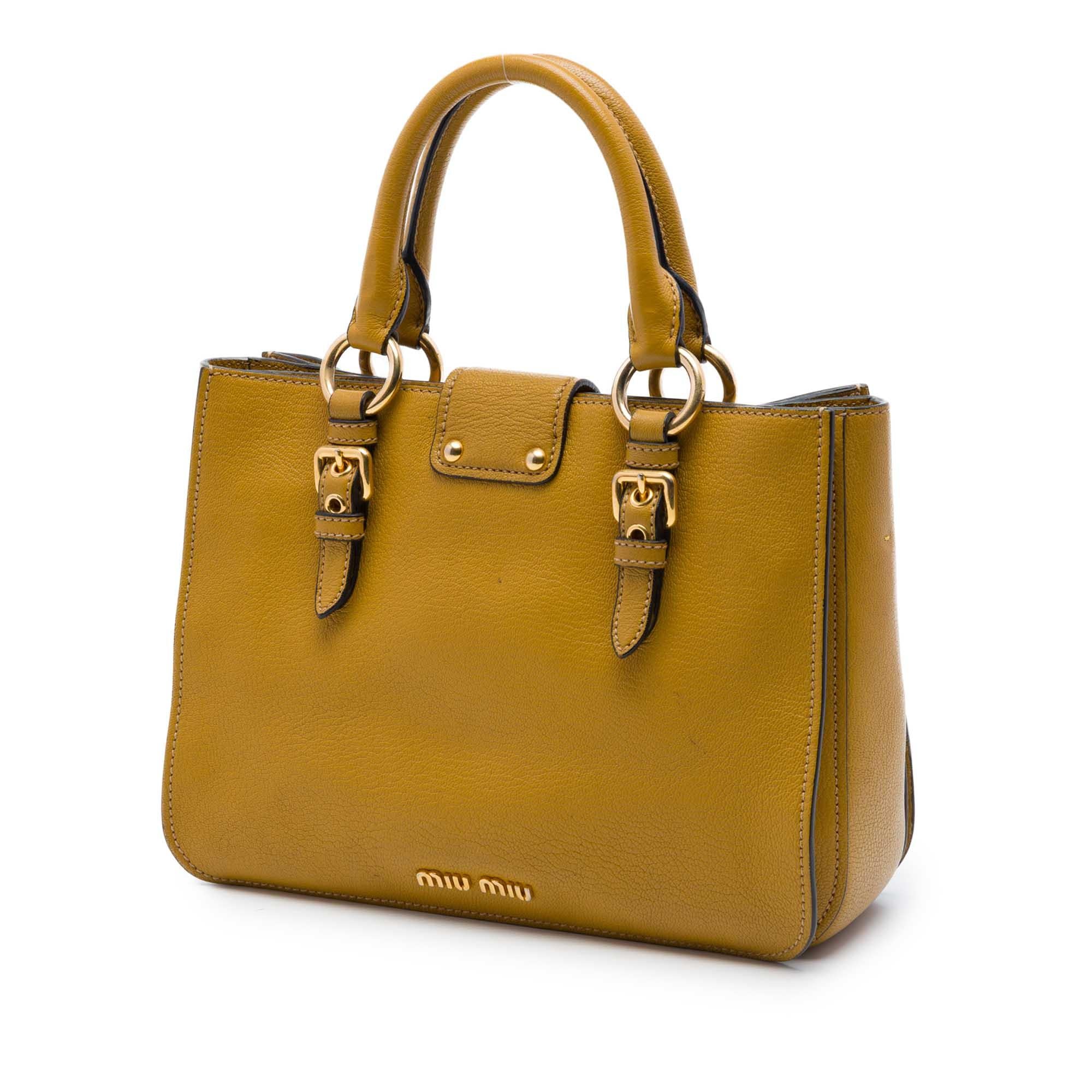 Miu Miu Goatskin Madras Satchel