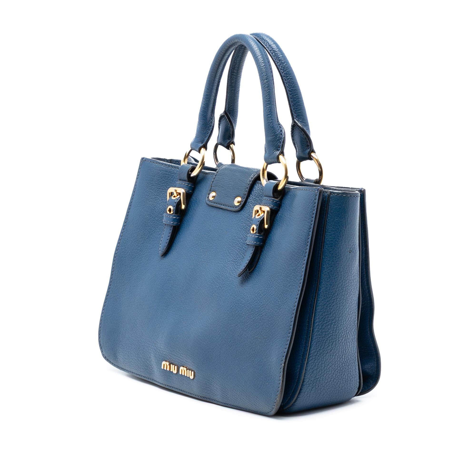 Miu Miu Goatskin Madras Satchel