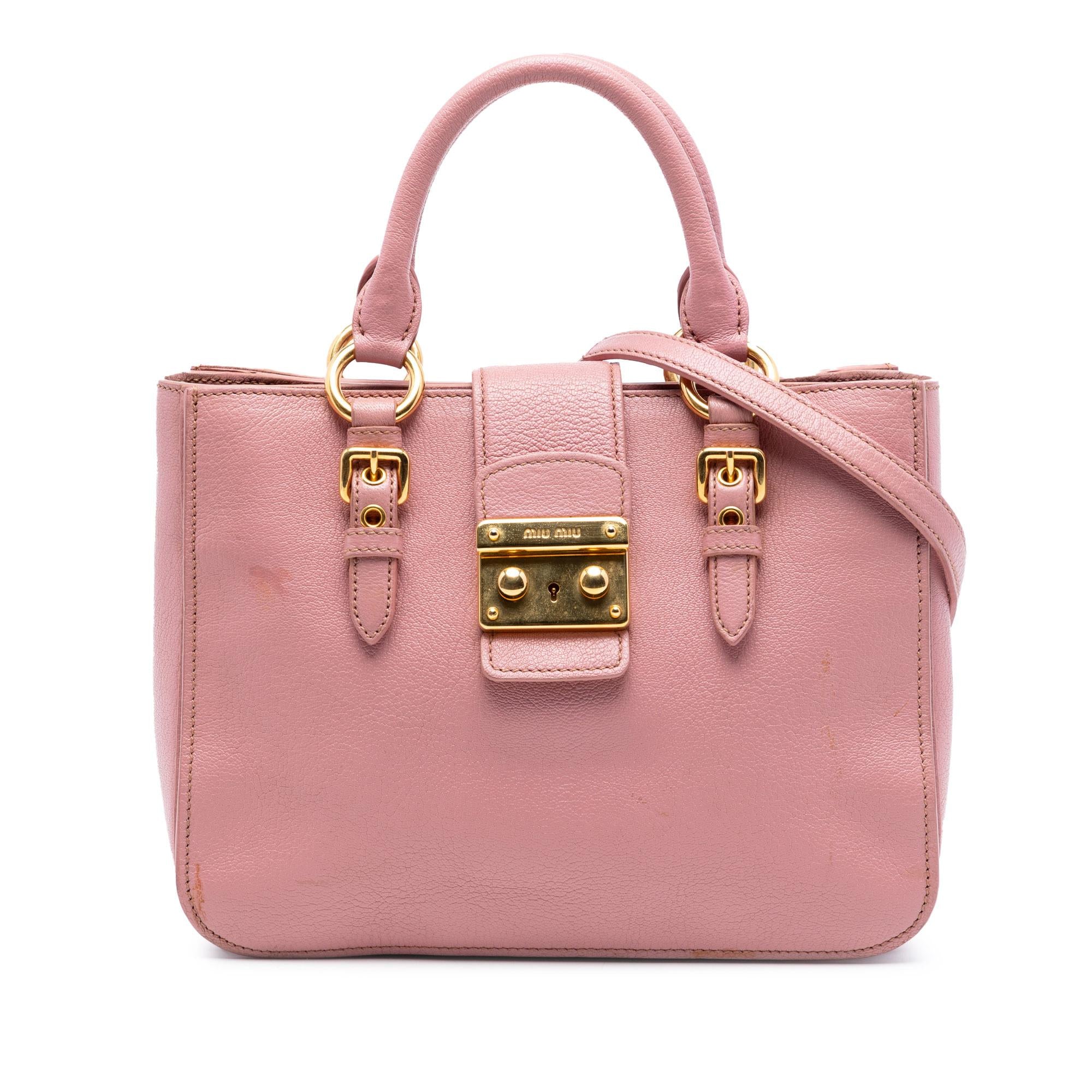 Miu Miu Goatskin Madras Satchel
