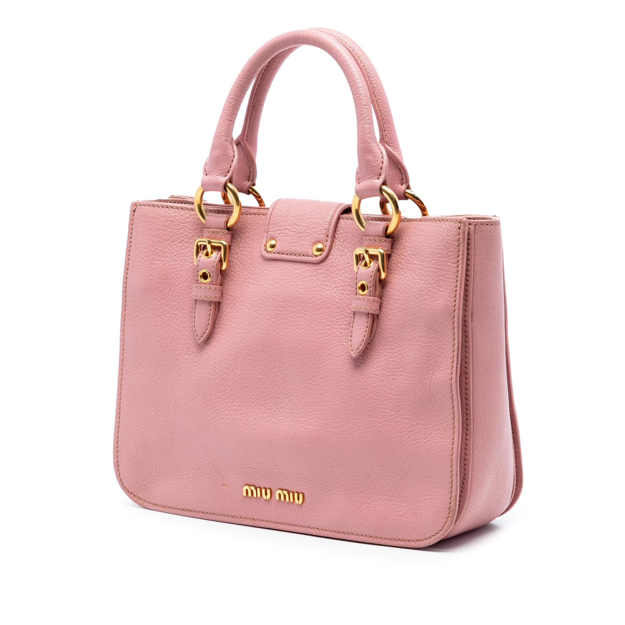Miu Miu Goatskin Madras Satchel
