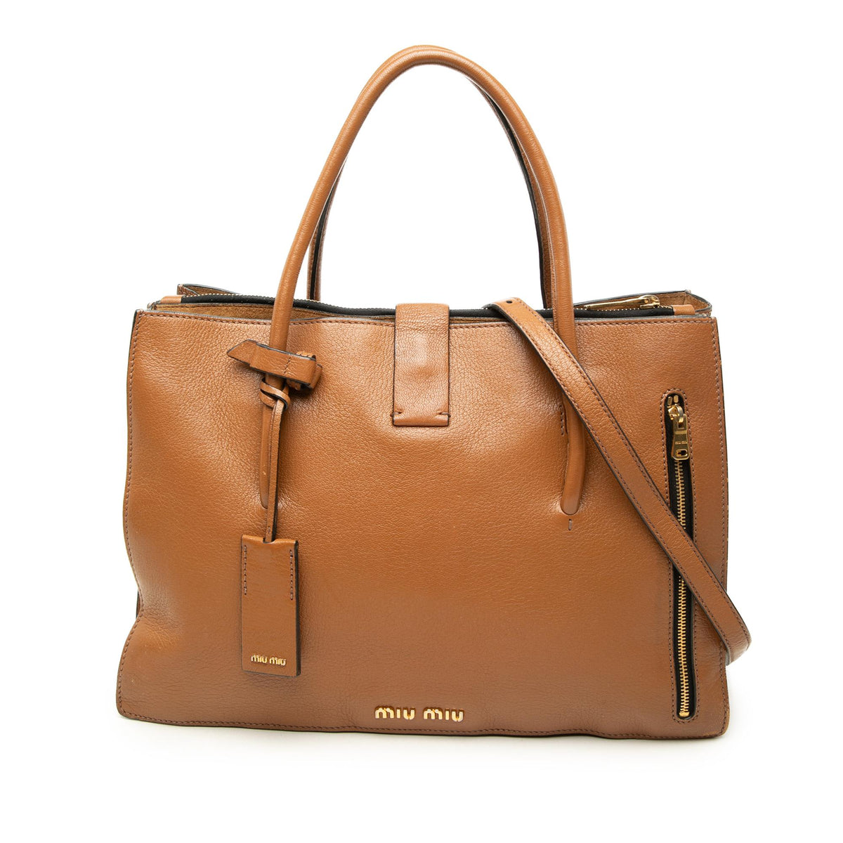 Miu Miu Goatskin Madras Satchel