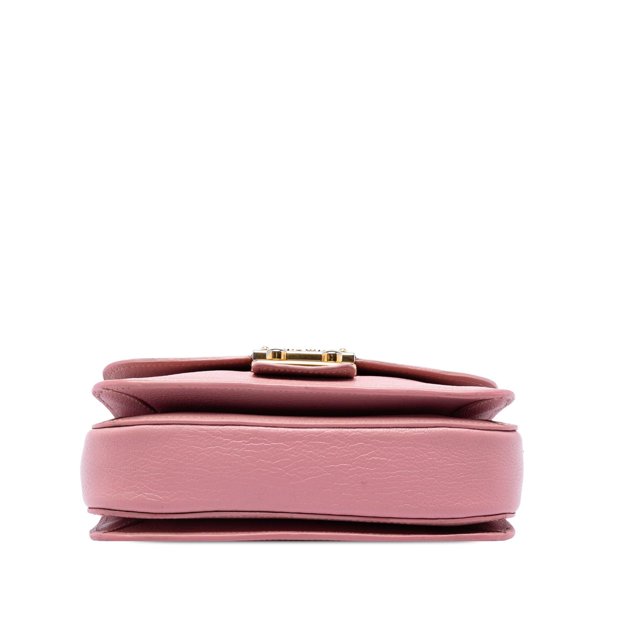 Miu Miu Goatskin Madras Top Handle Bag