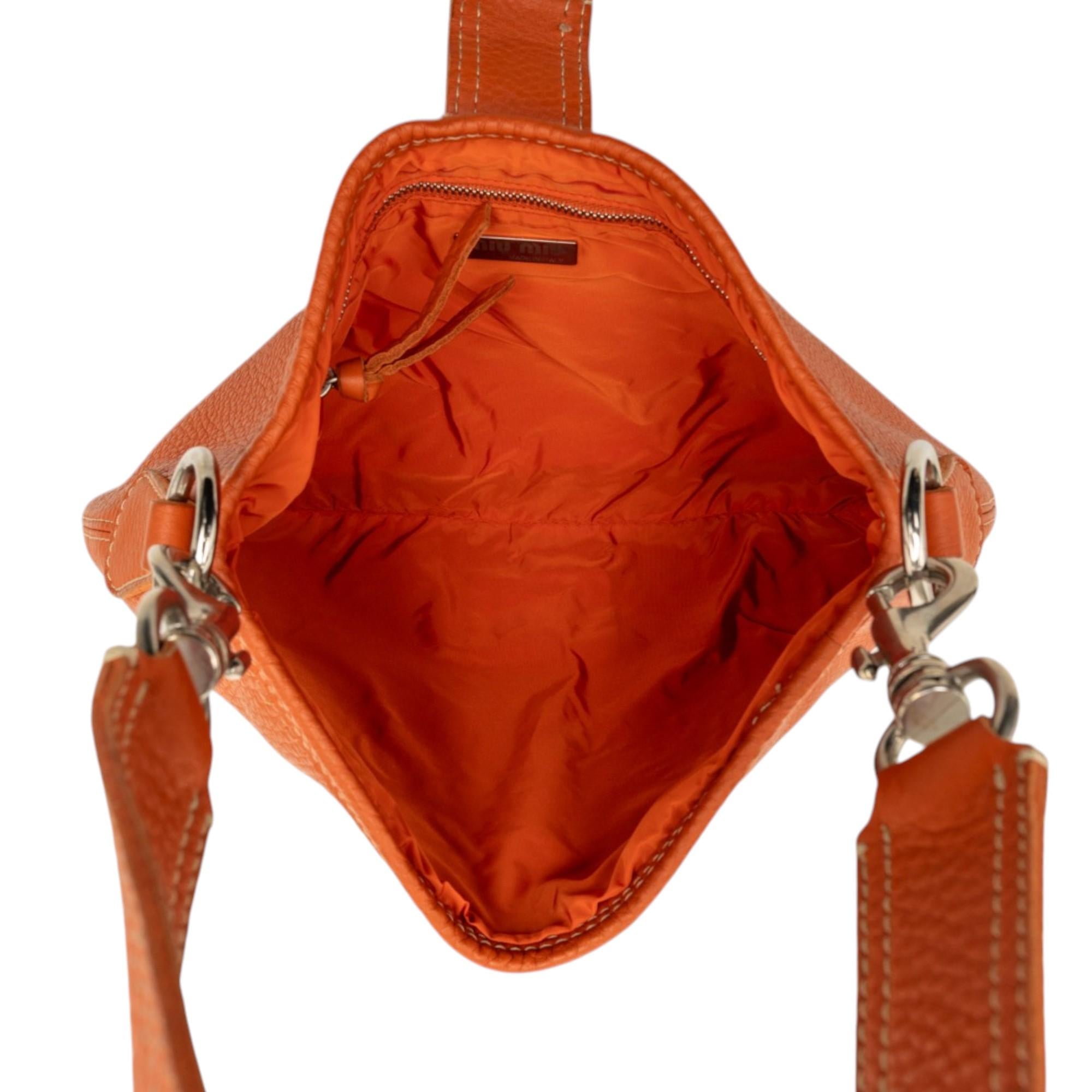 Miu Miu Grained Leather Shoulder Bag