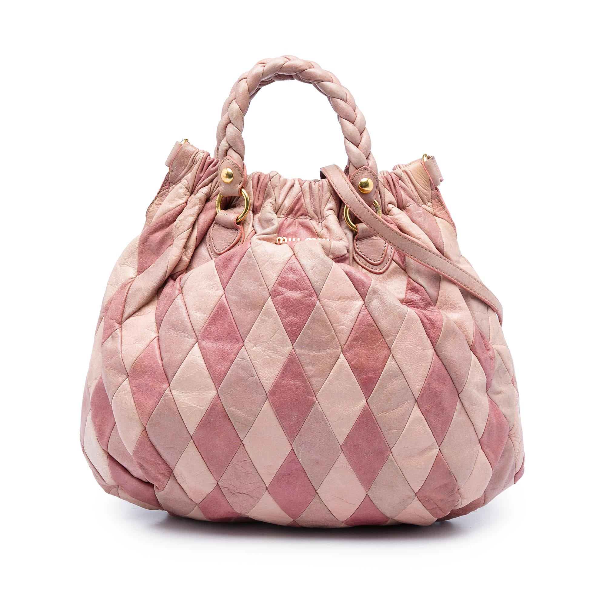 Miu Miu Harlequin Nappa Satchel