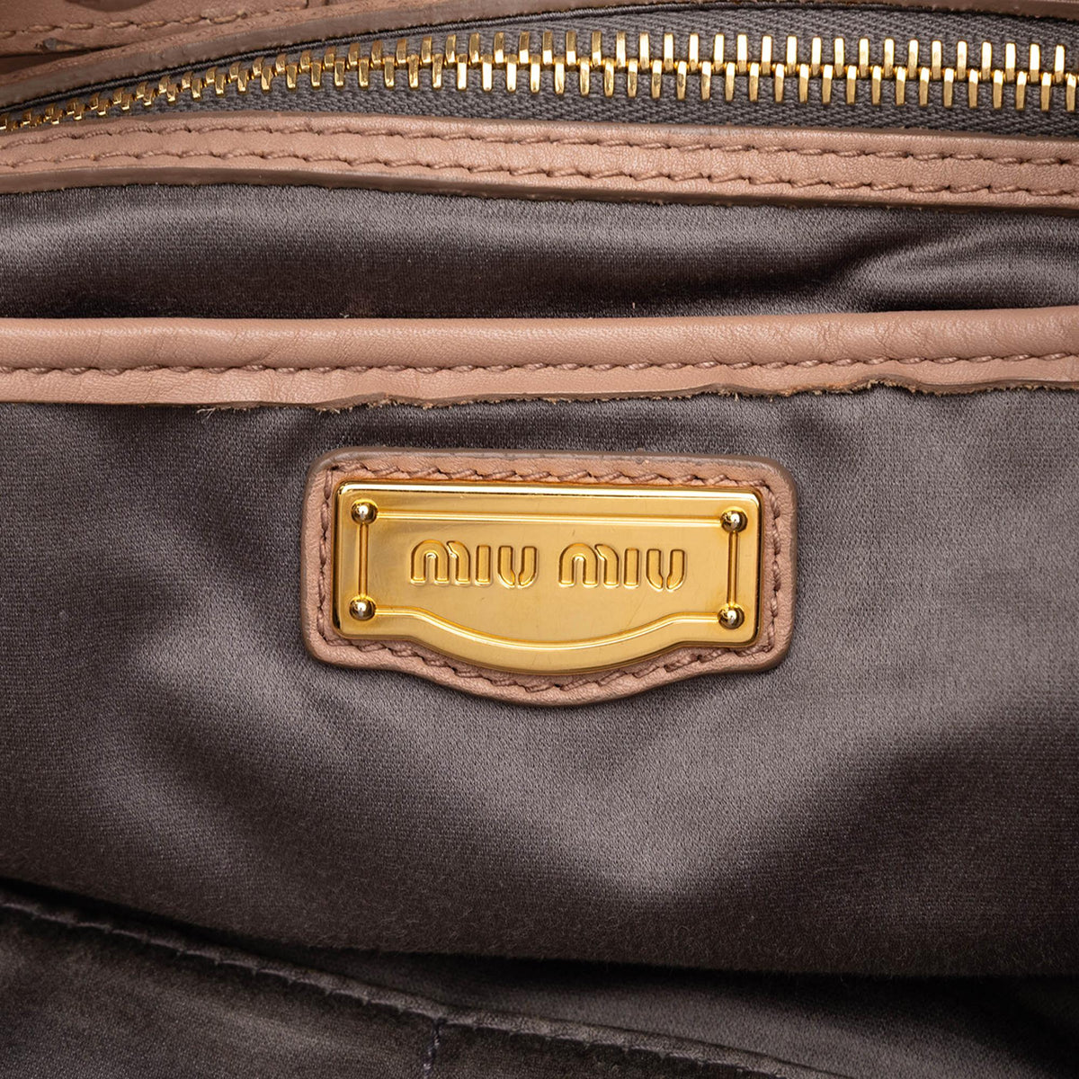 Miu Miu Lambskin Side Pocket Tote
