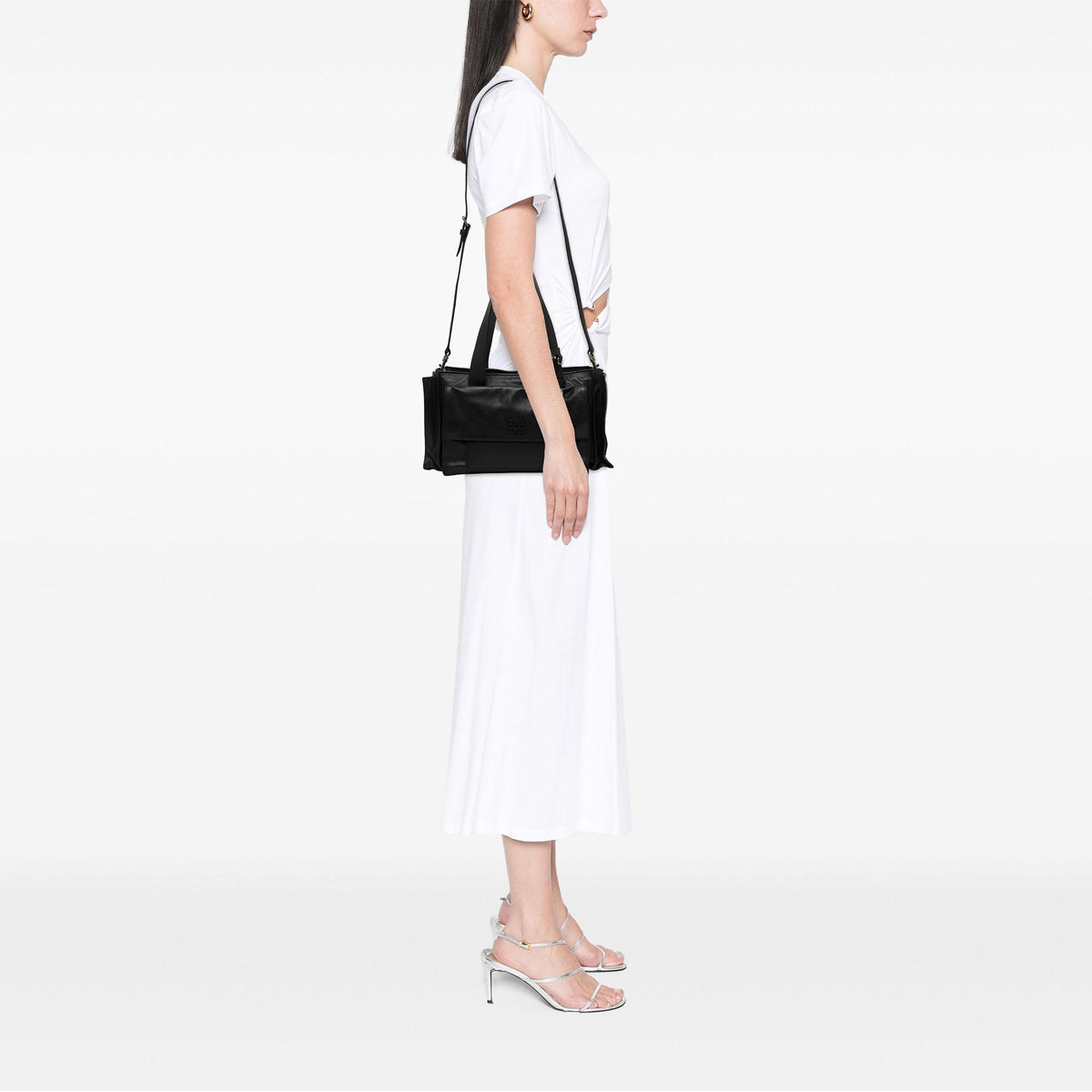 Miu Miu Lambskin Utilitaire Shopping Bag