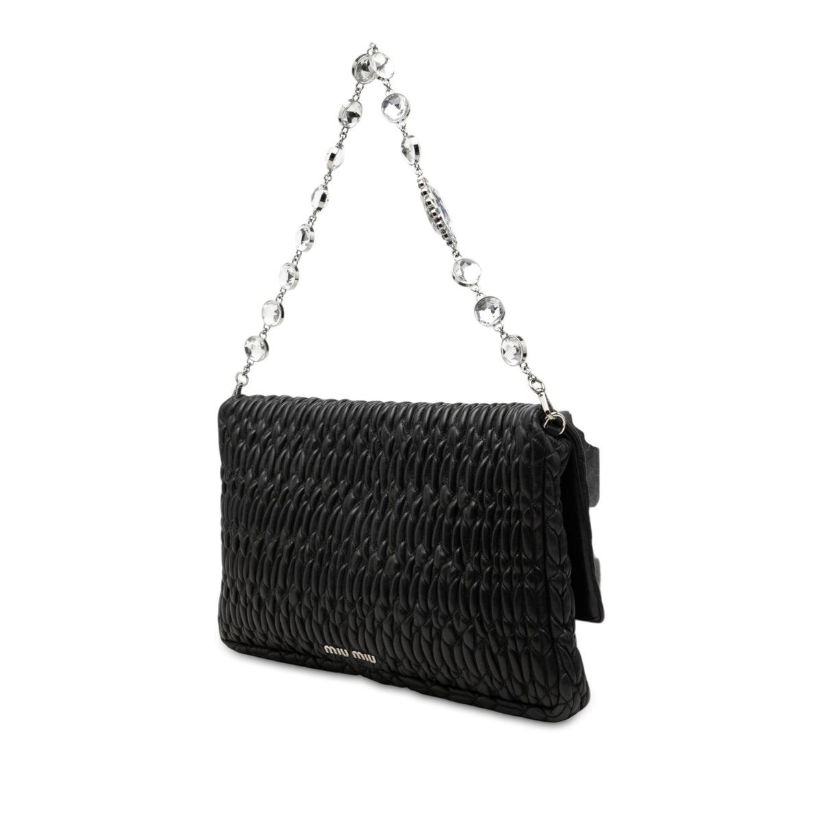Miu Miu Large Matelasse Nappa Crystal Satchel