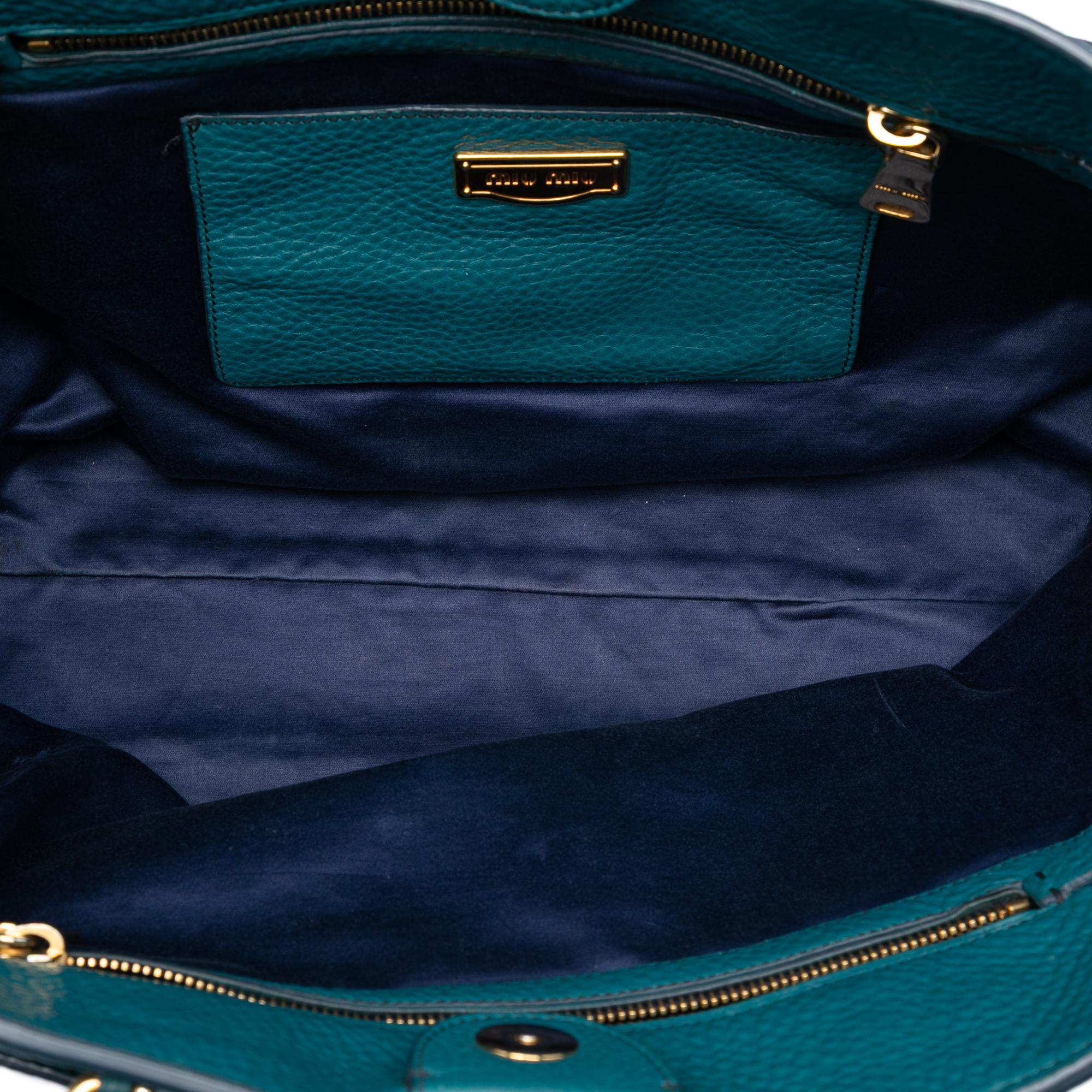 Miu Miu Large Vitello Daino Convertible Shopper Tote
