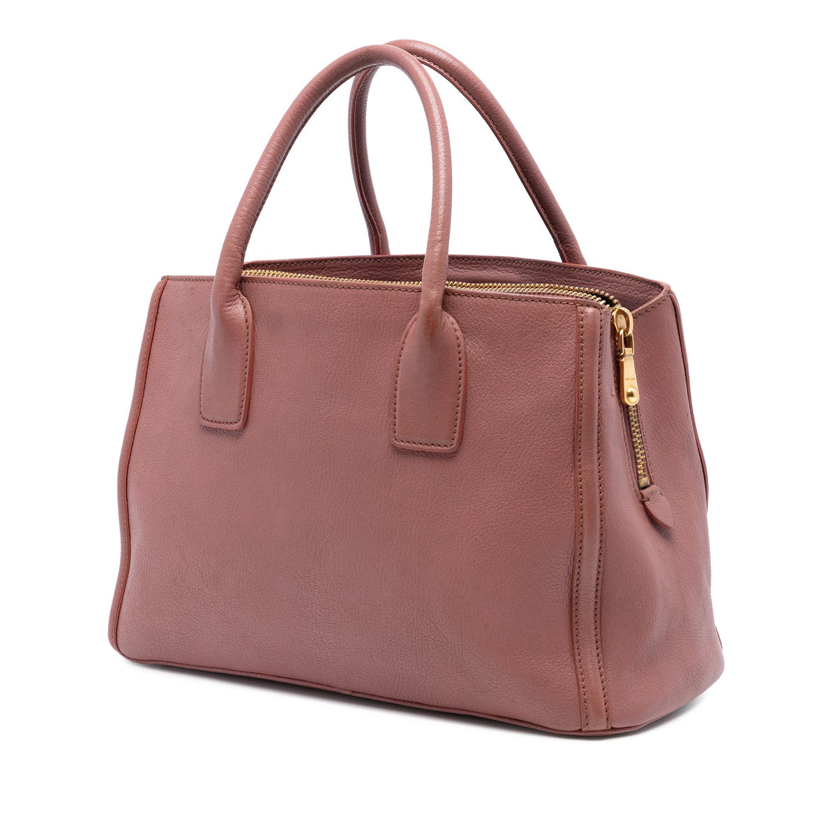 Miu Miu Leather Madras Tote