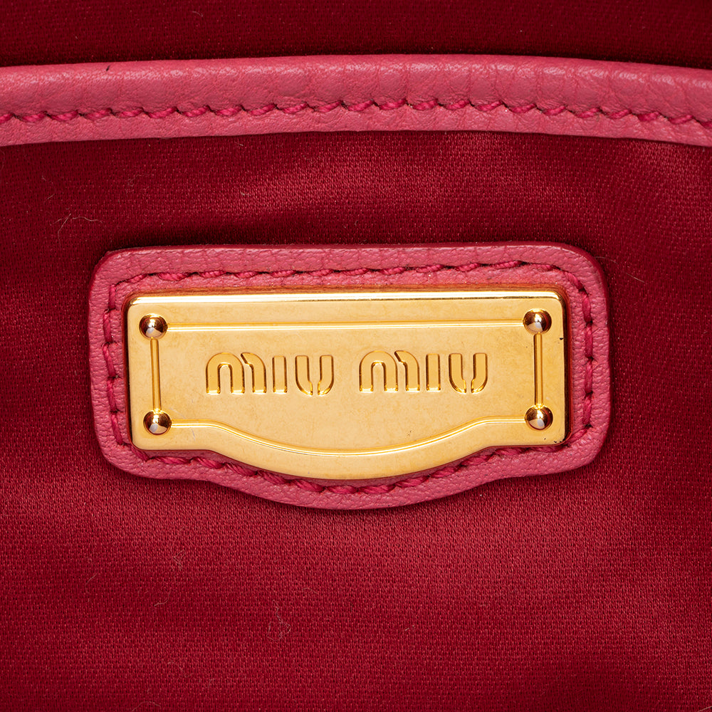 Miu Miu Leather Small Tote (SHF-15053)