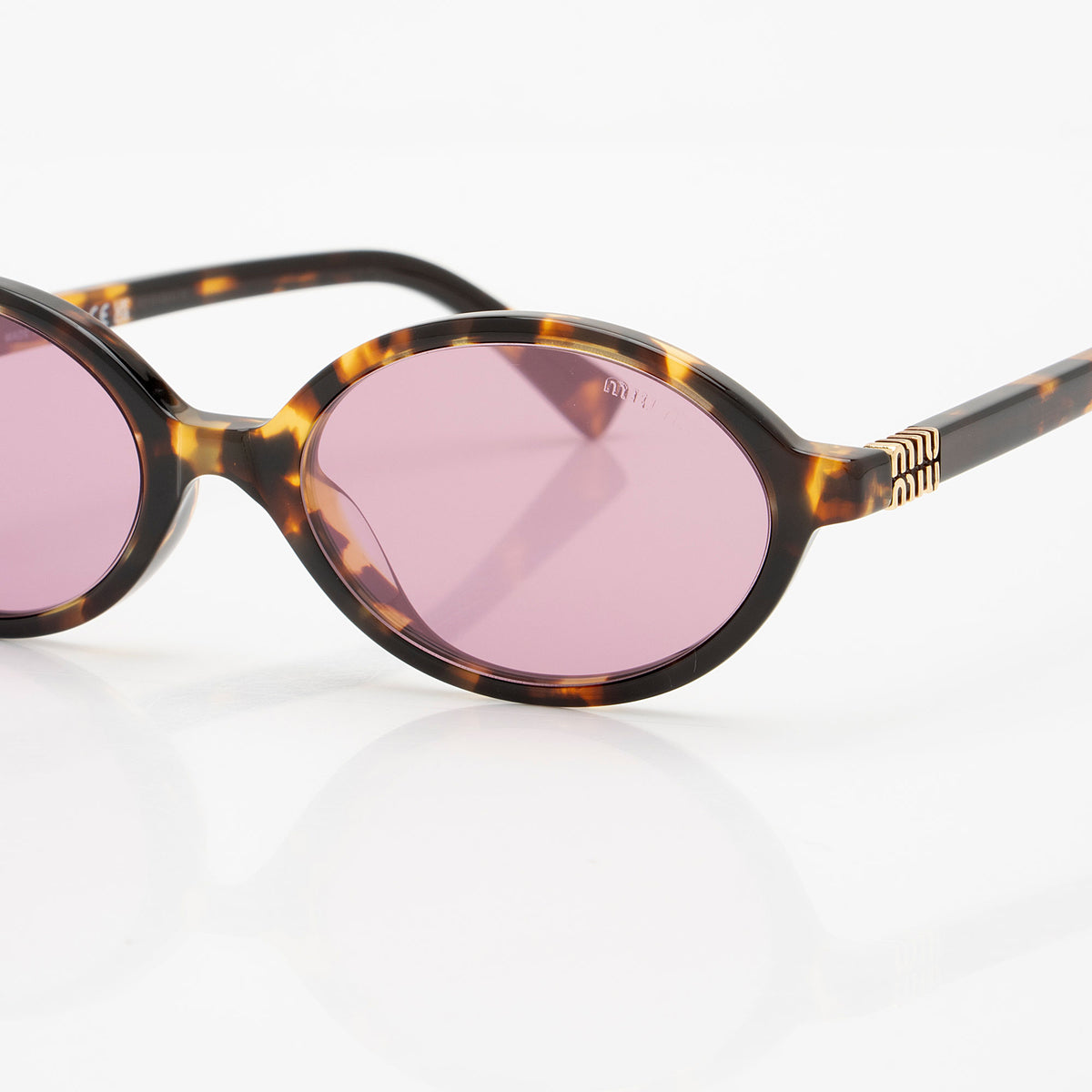 Miu Miu Logo Oval Sunglasses