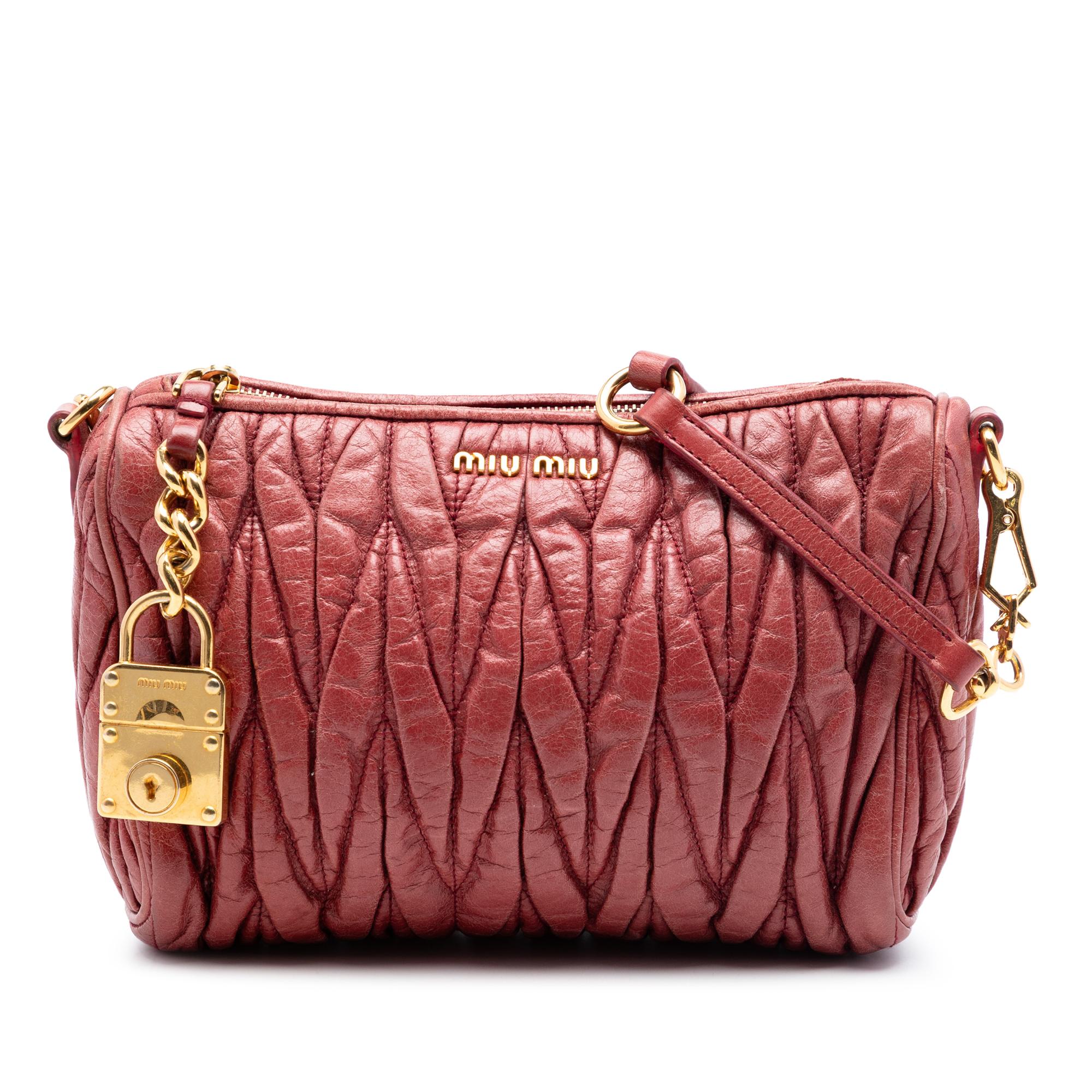Miu Miu Matelasse Leather Shoulder Bag