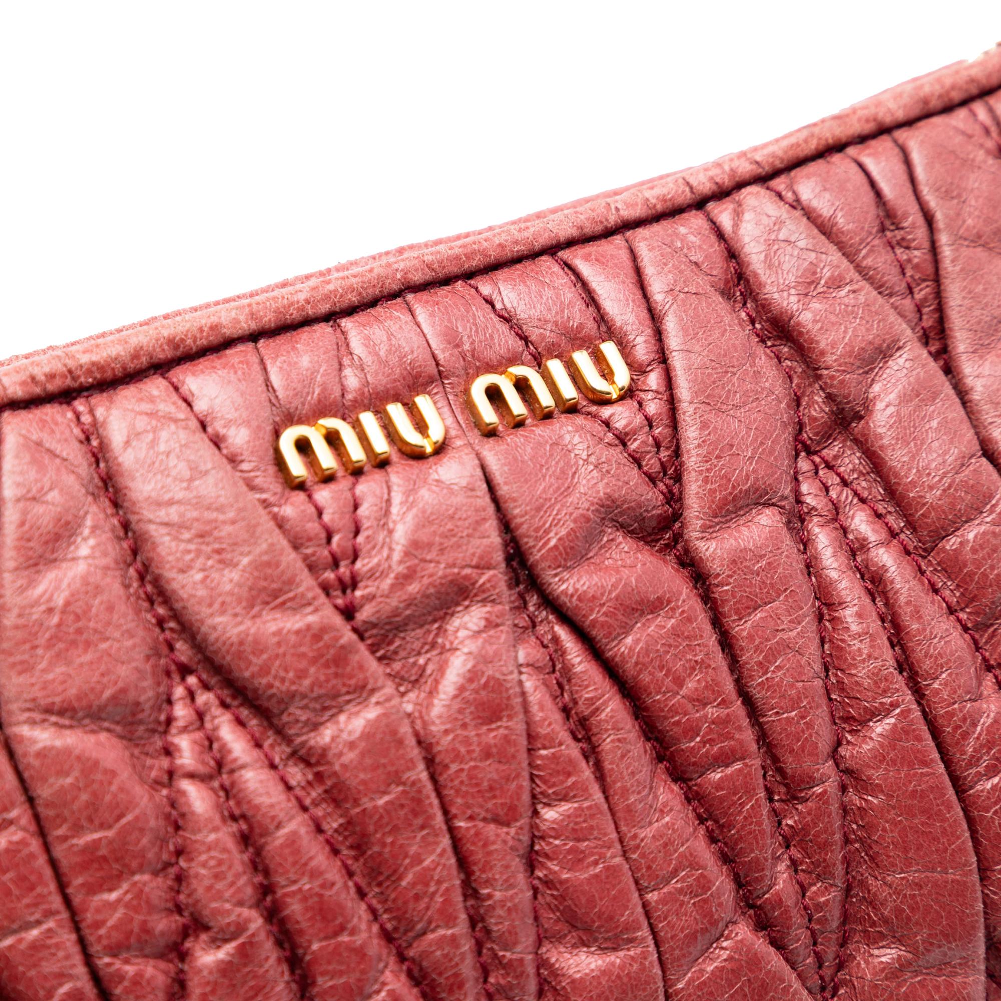 Miu Miu Matelasse Leather Shoulder Bag