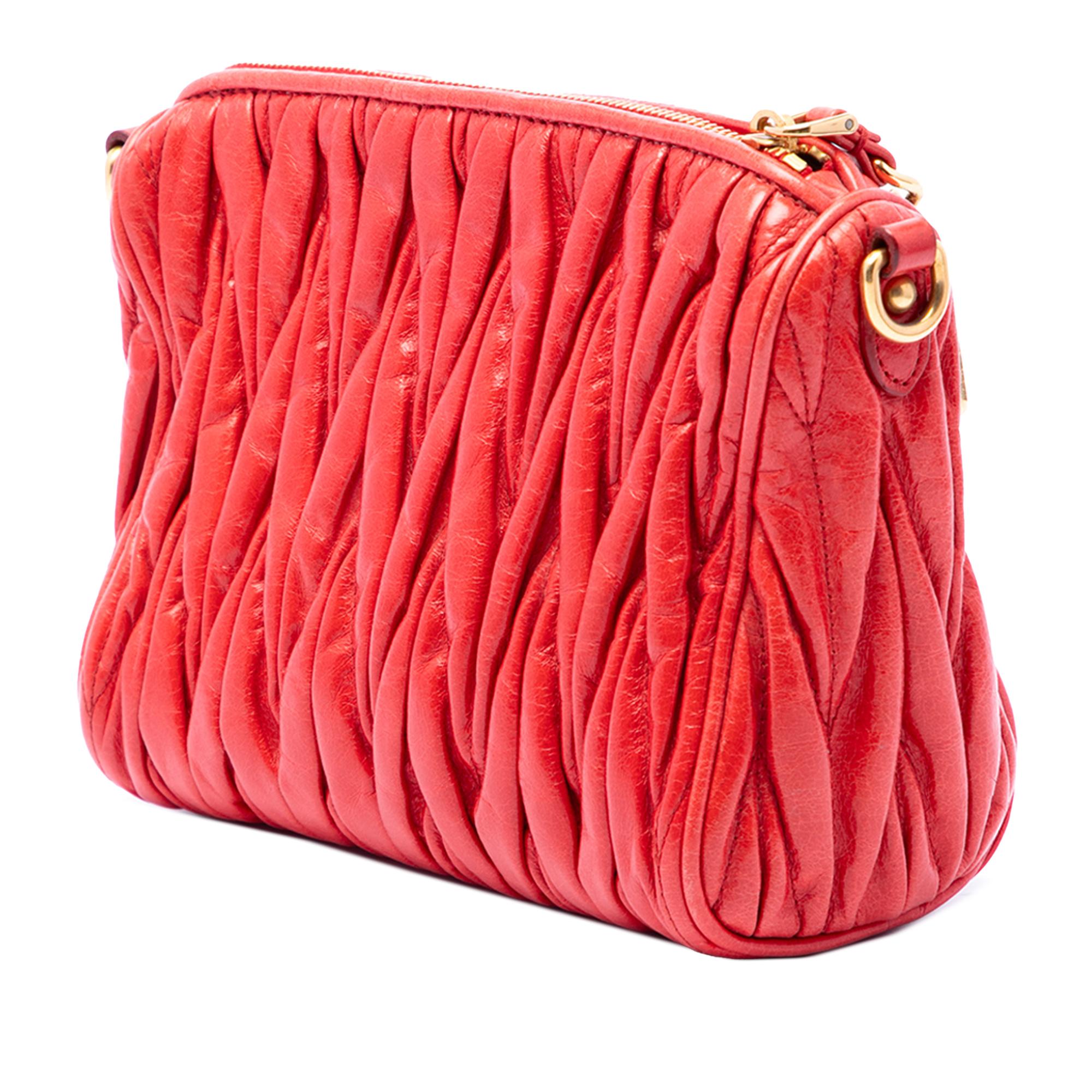 Miu Miu Matelasse Leather Shoulder Bag