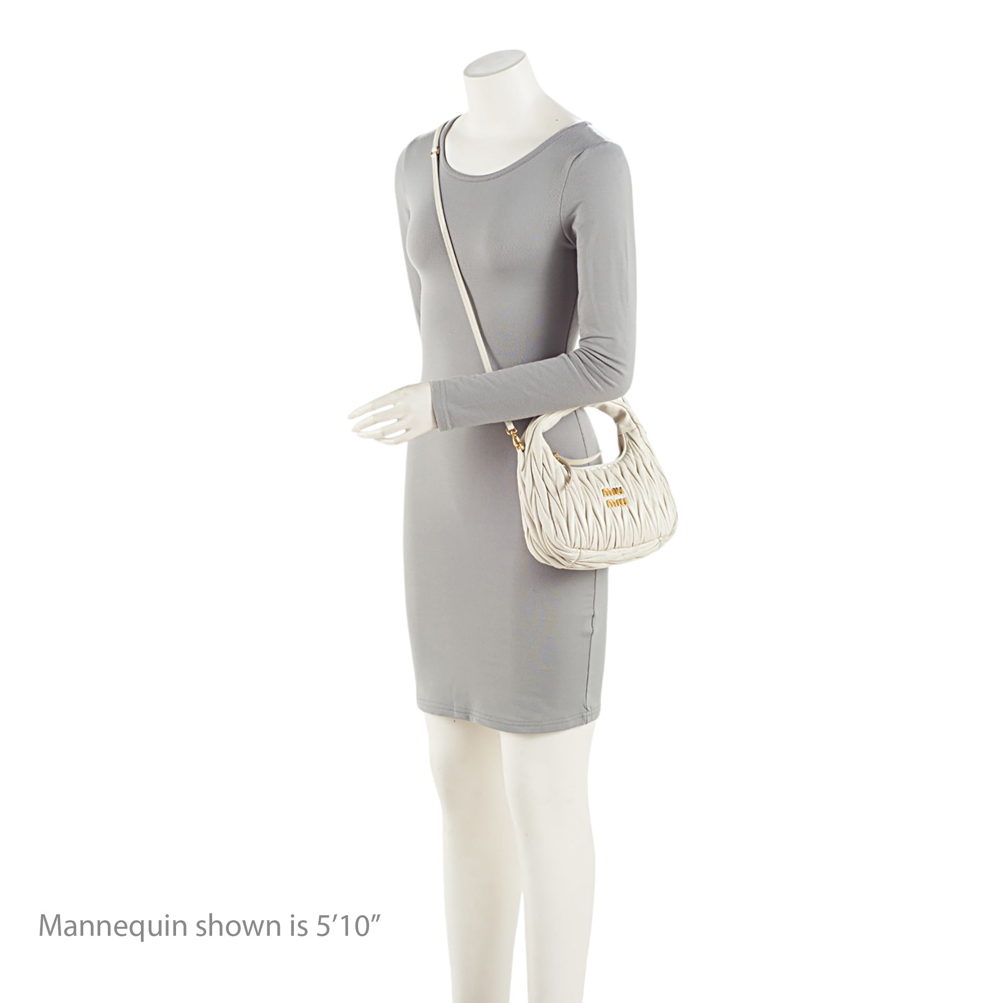 Miu Miu Matelasse Leather Wander Mini Hobo (SHF-uq6TOu)