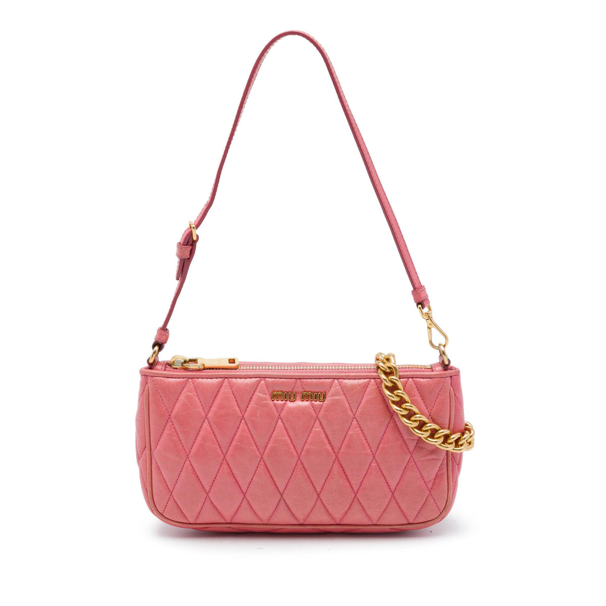 Miu Miu Matelasse Nappa Chain Satchel