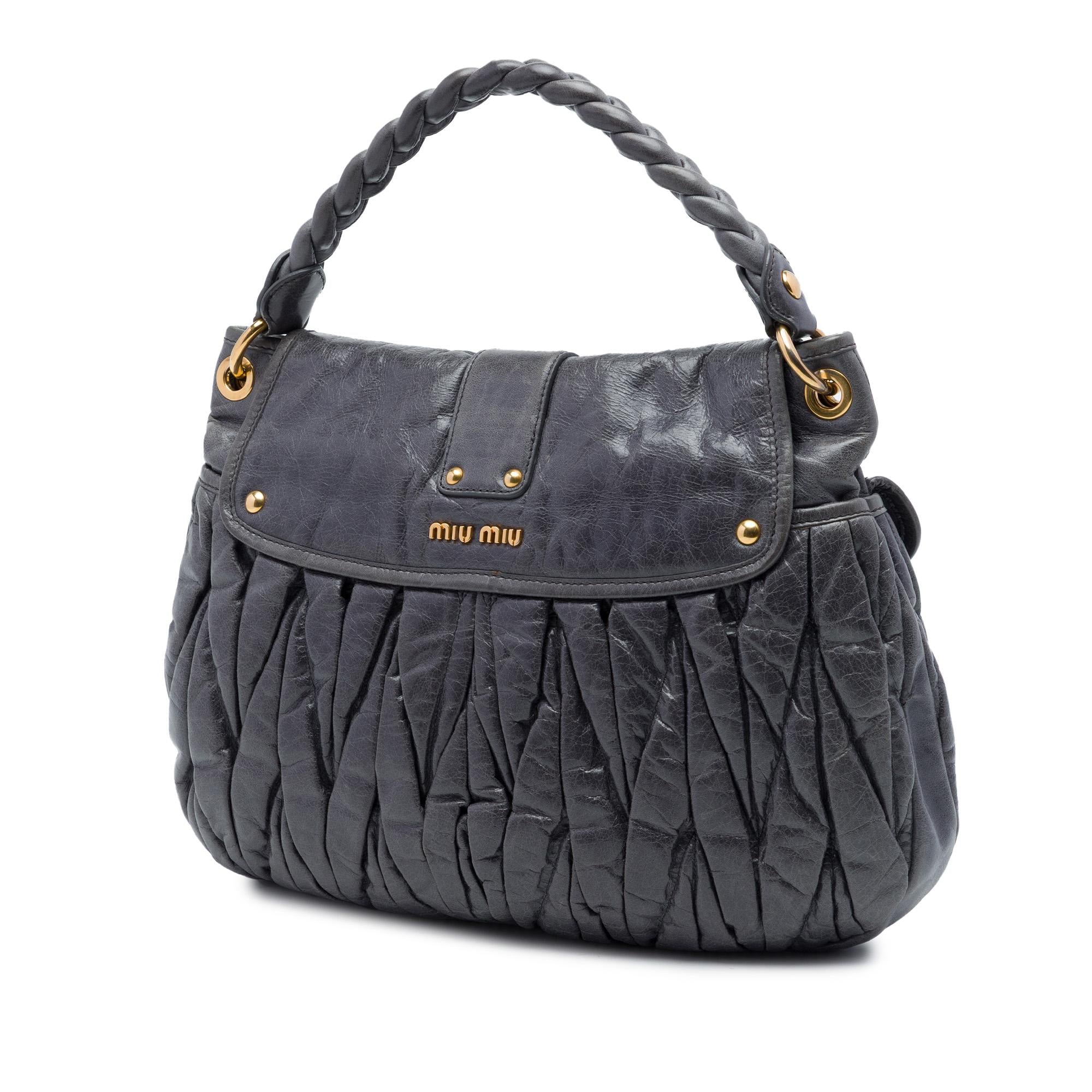 Miu Miu Matelasse Nappa Coffer Satchel