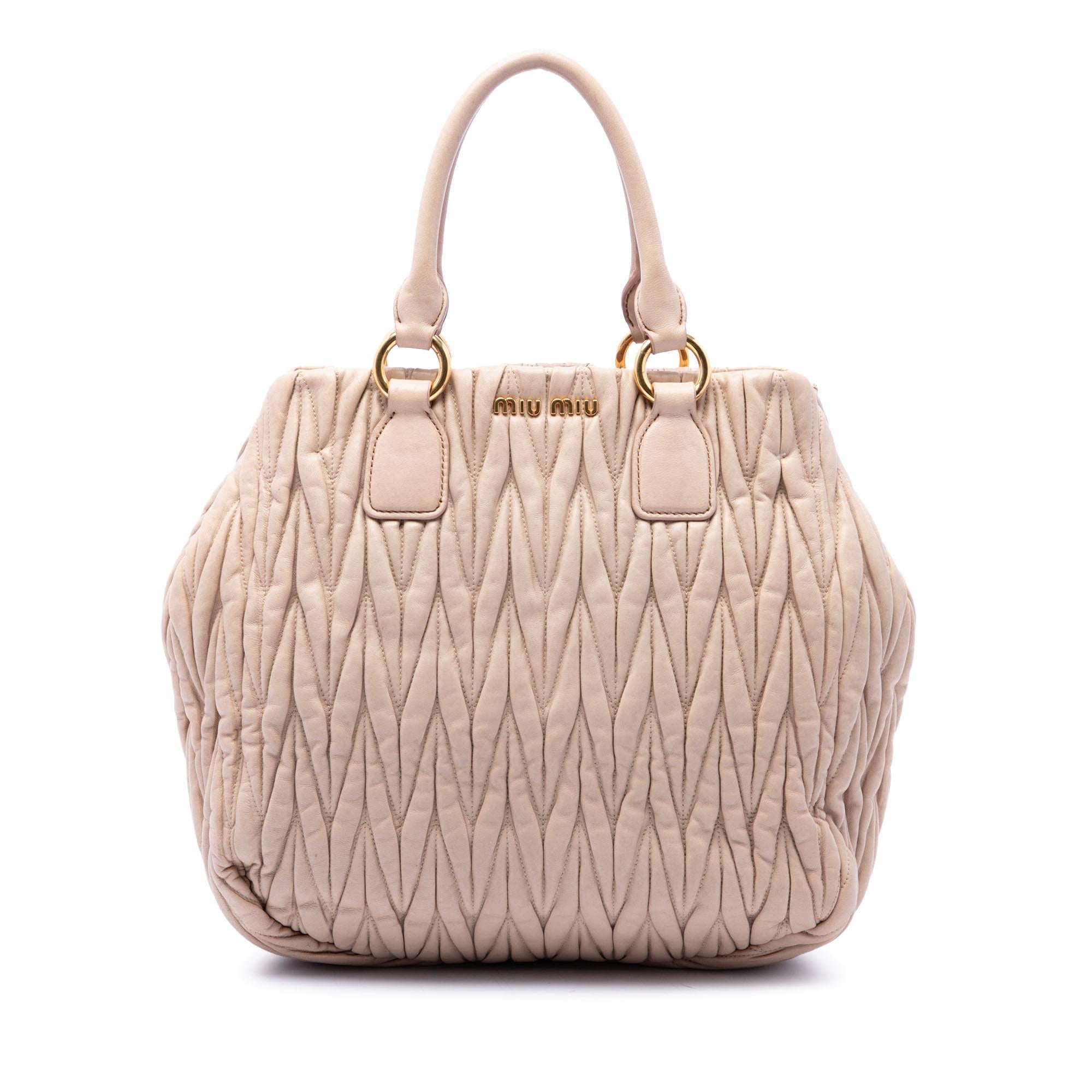 Miu Miu Matelasse Nappa Convertible Tote