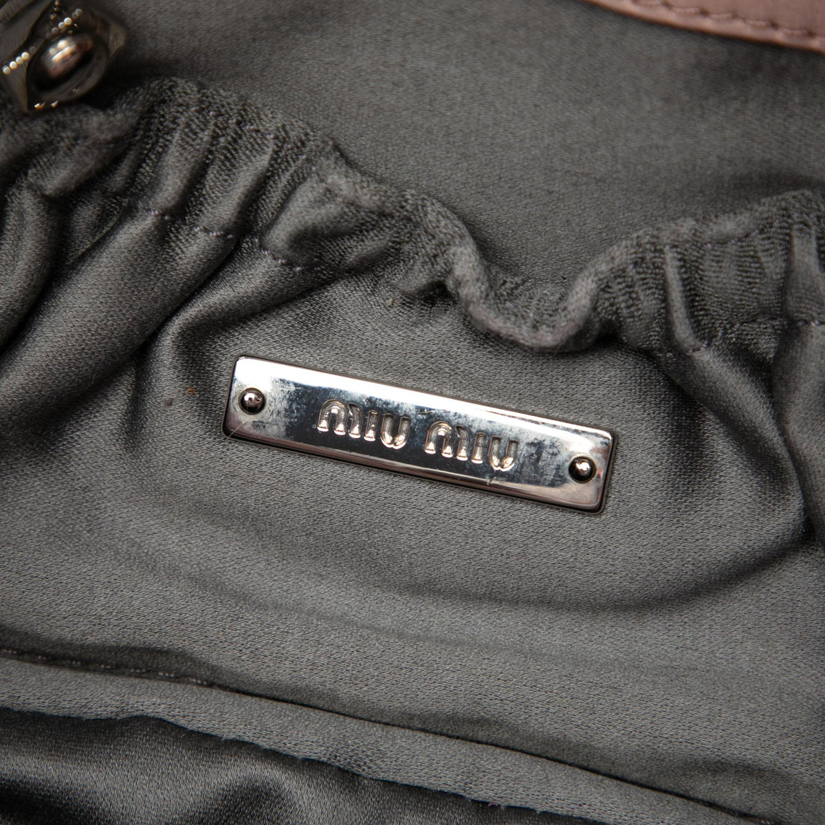 Miu Miu Matelasse Nappa Crystal Chain Crossbody
