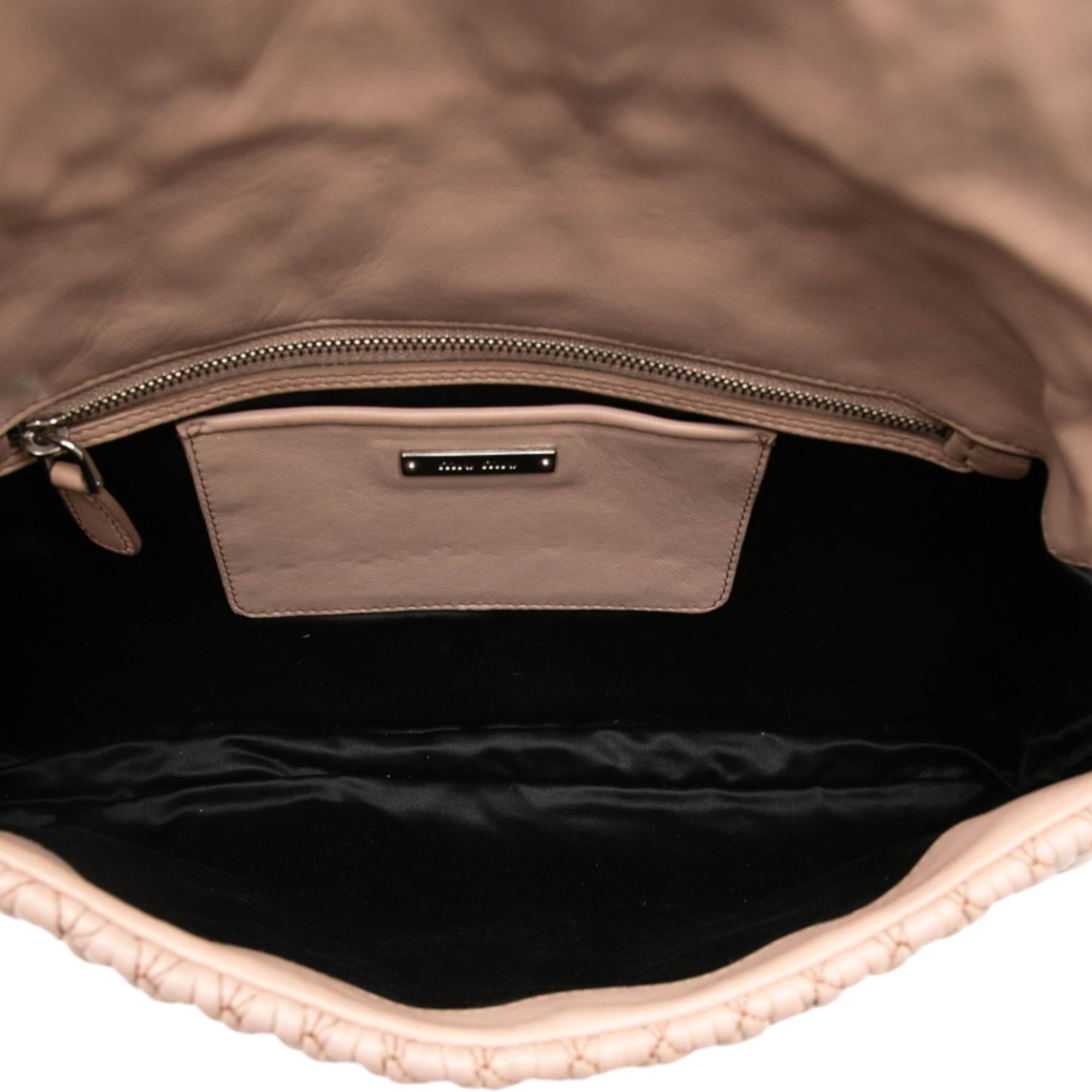 Miu Miu Matelasse Nappa Crystal Chain Satchel