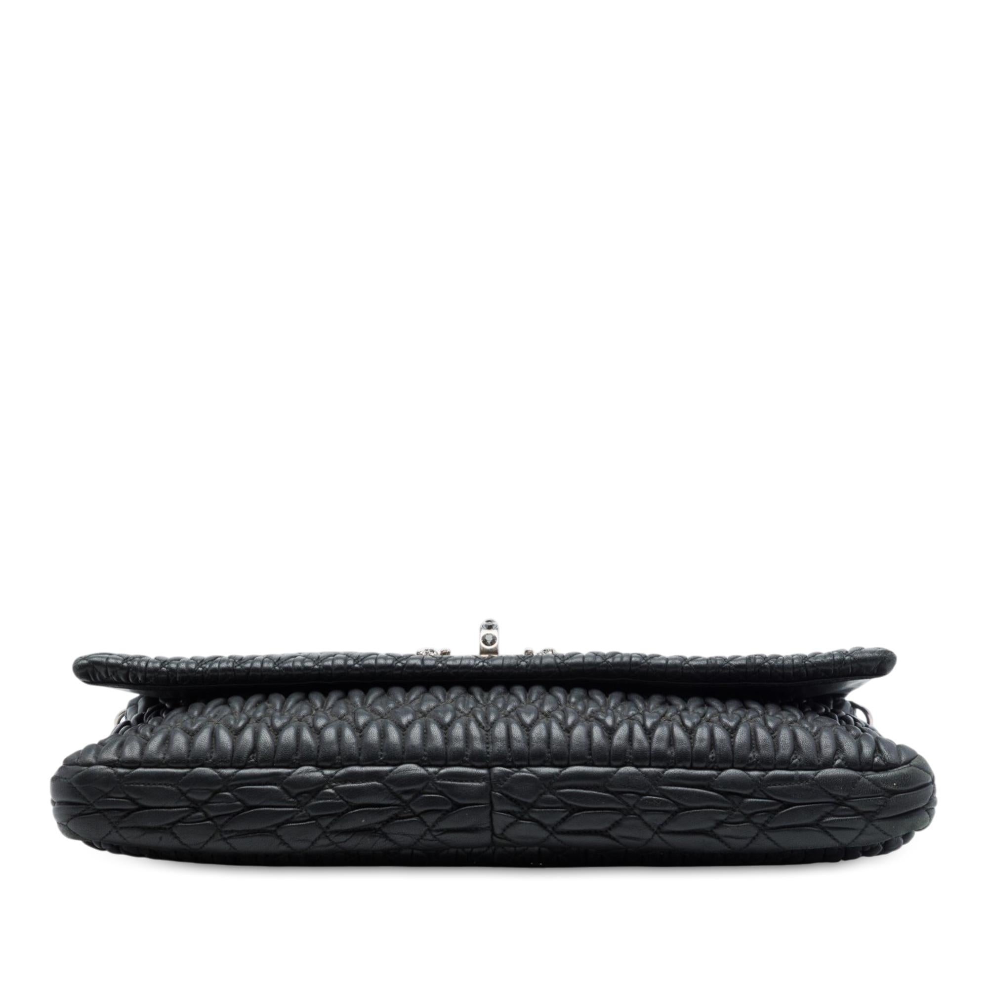 Miu Miu Matelasse Nappa Crystal Chain Satchel