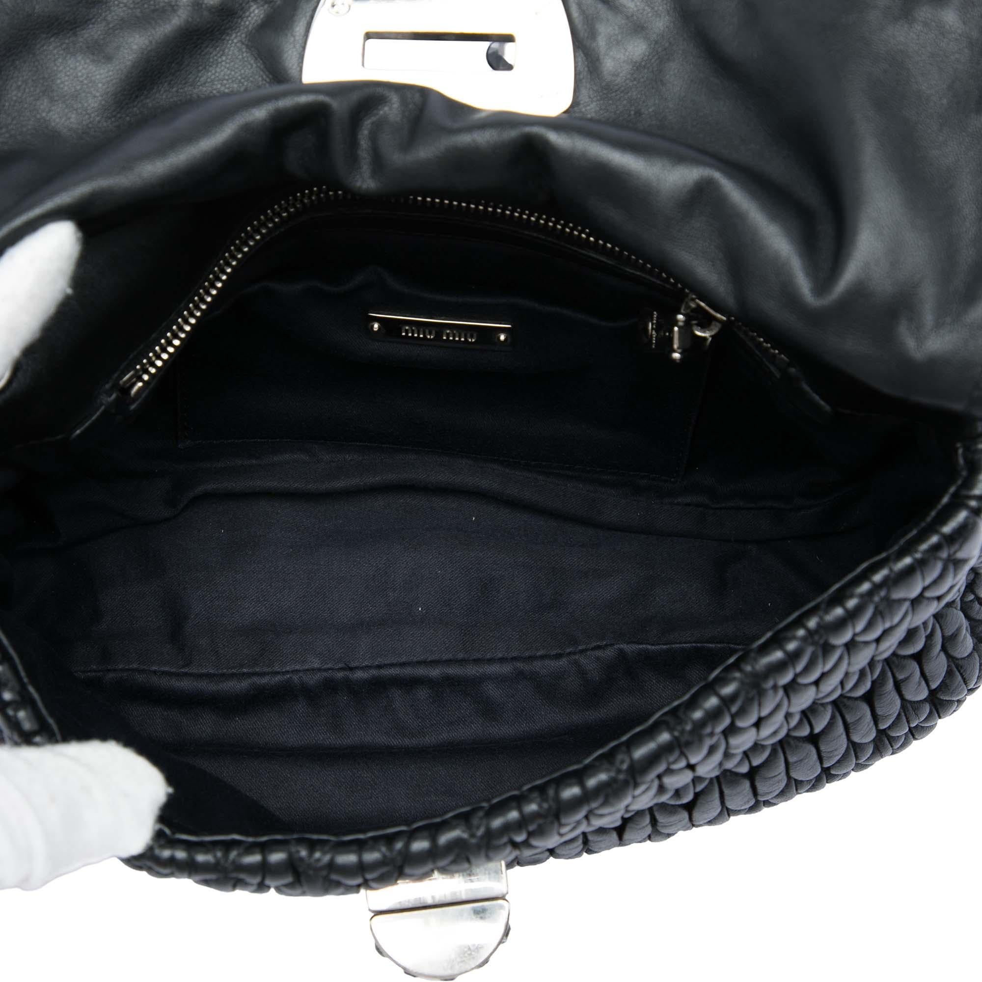 Miu Miu Matelasse Nappa Crystal Flap Crossbody