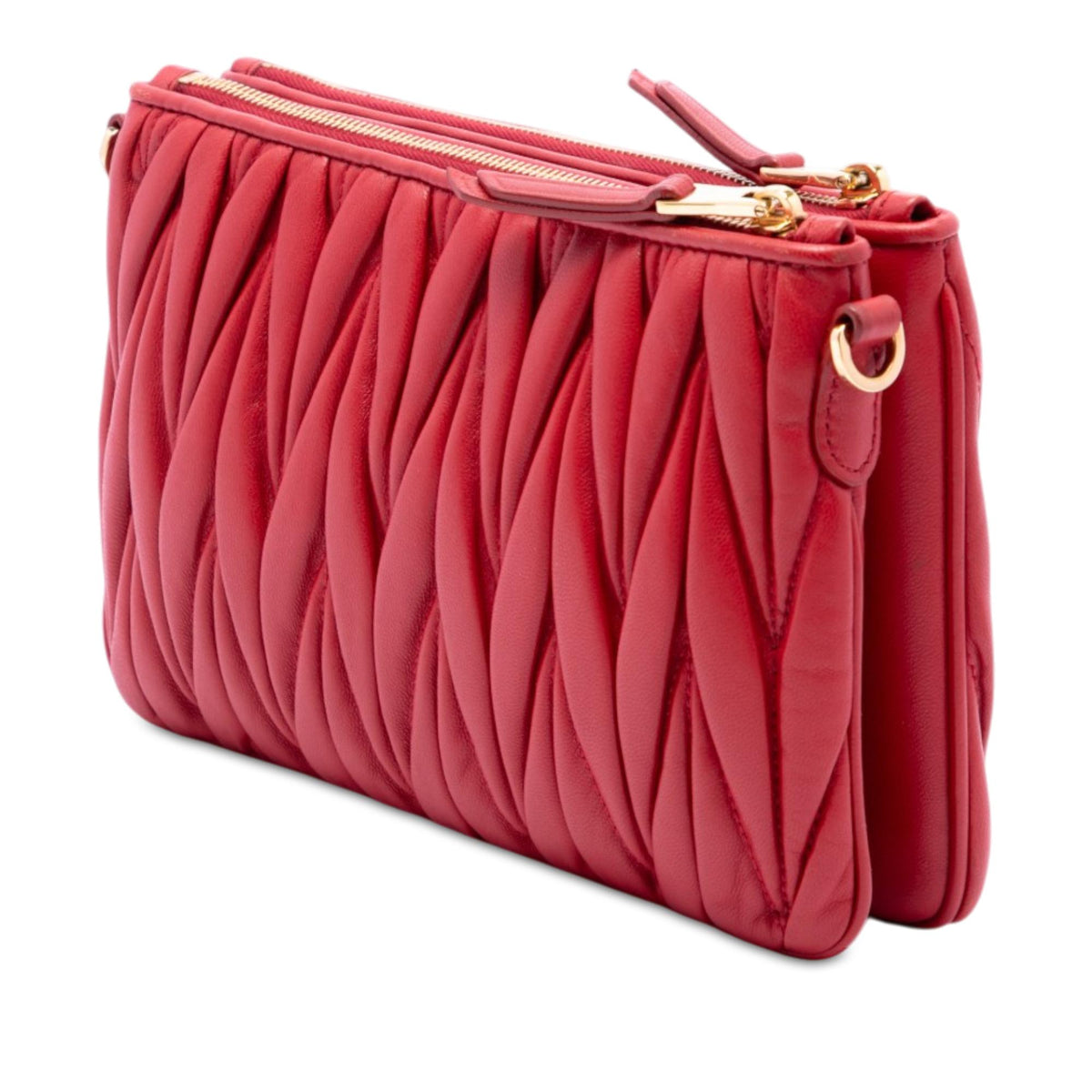 Miu Miu Matelasse Nappa Double Zip Crossbody