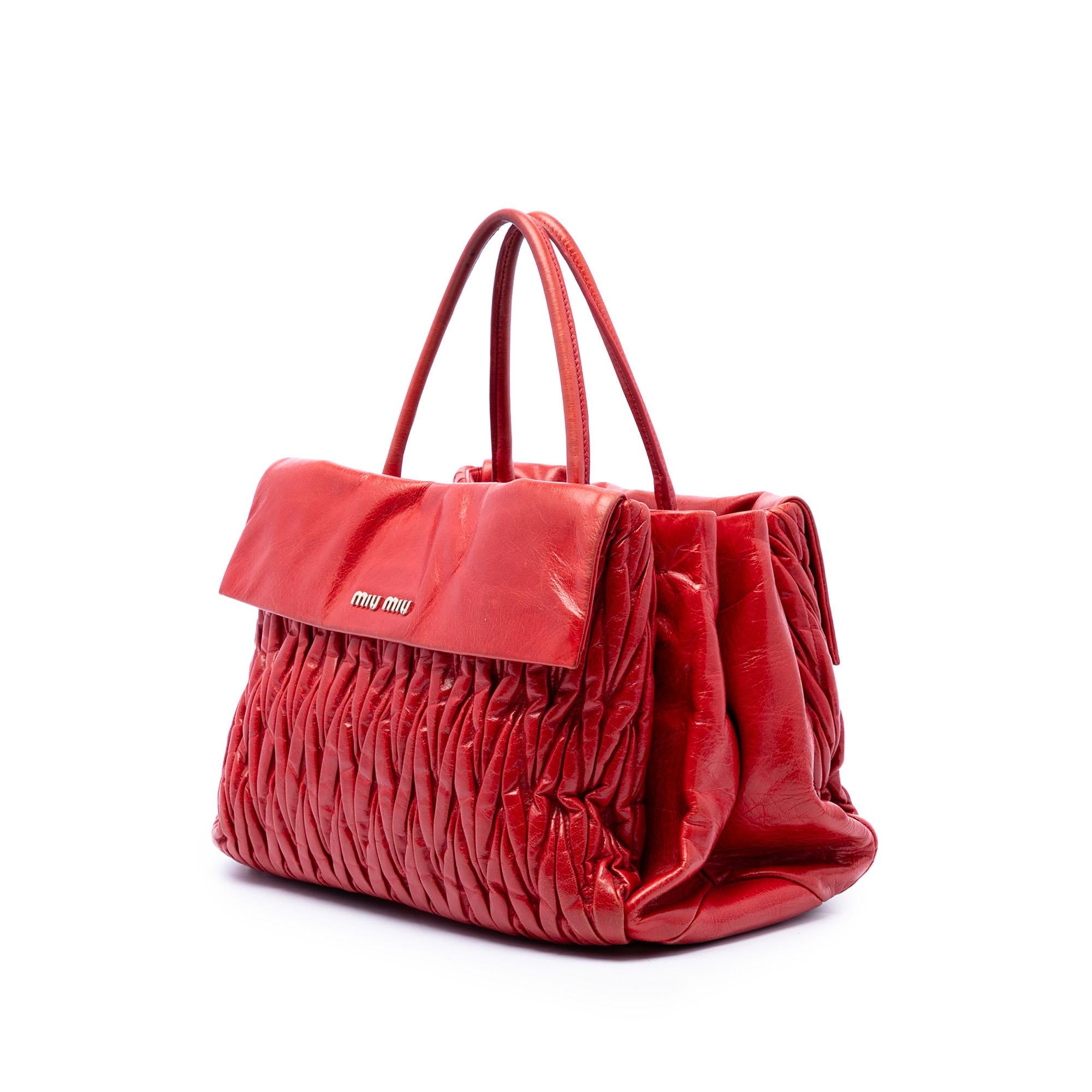 Miu Miu Matelasse Nappa Lux Bauletto Convertible Handbag